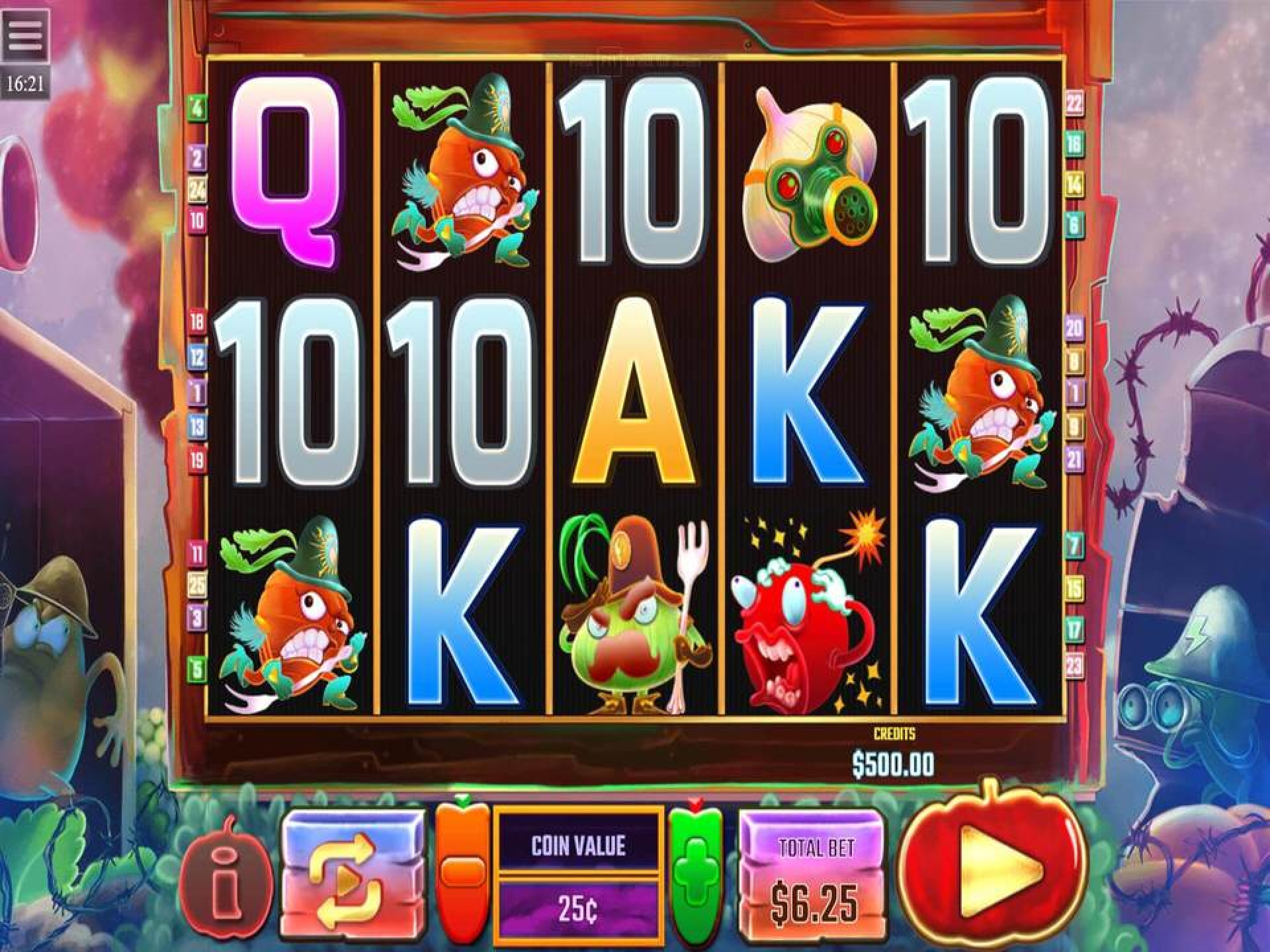 Vegetable Wars Online Slot Demo Game by Multislot