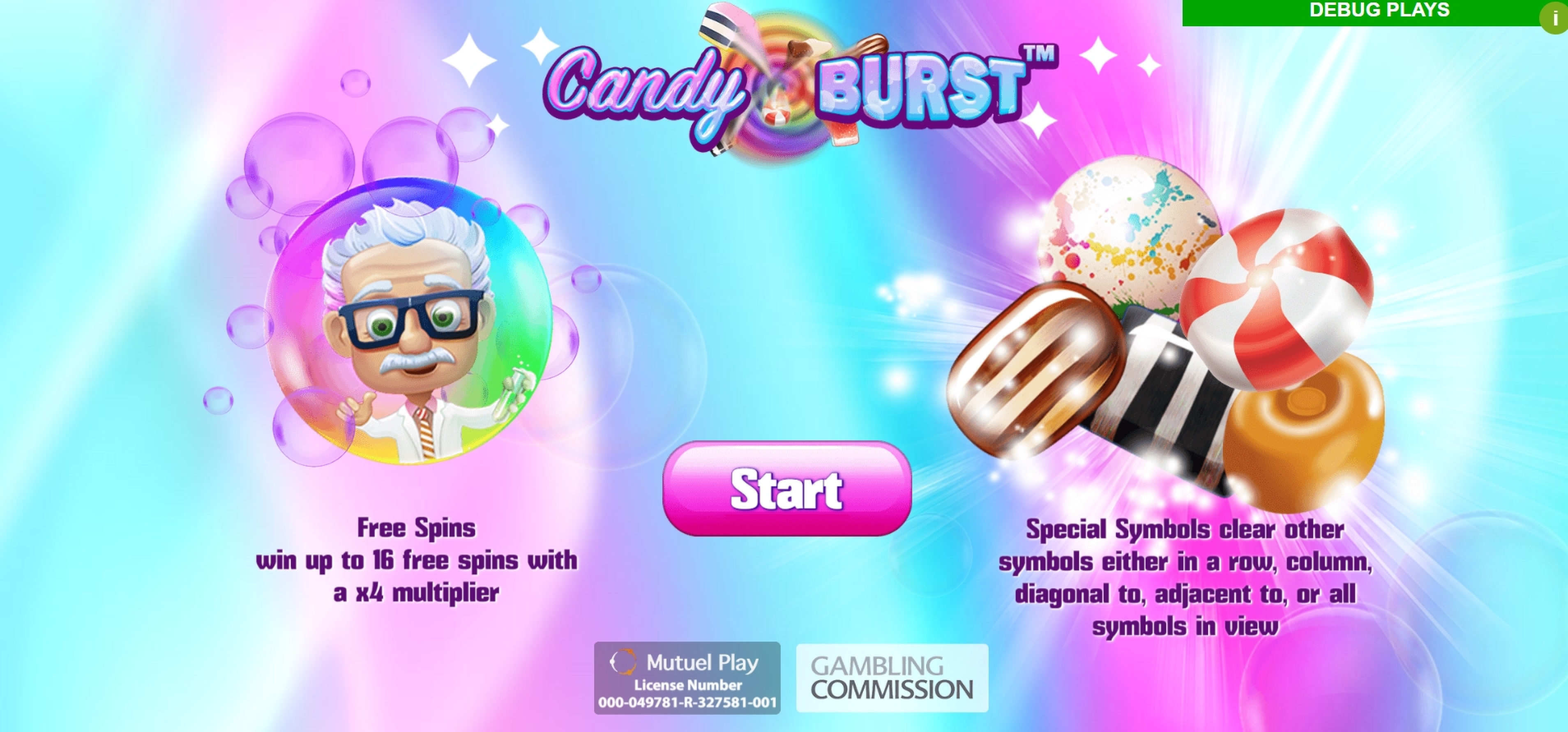 Play Candy Burst Free Casino Slot Game by Mutuel Play