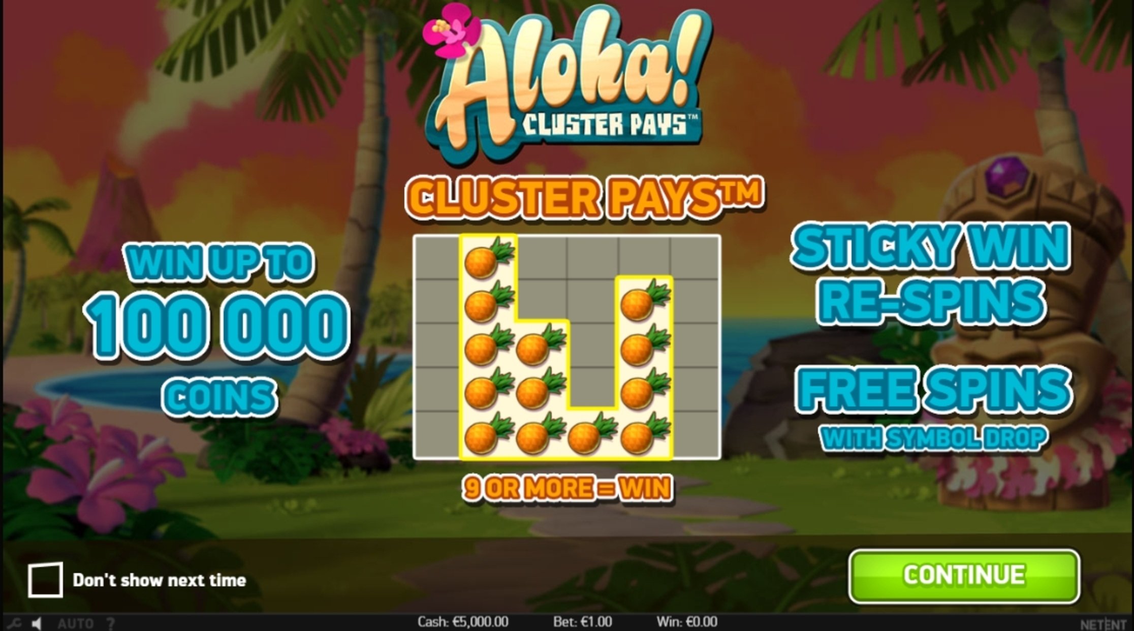 Play Aloha! Cluster Pays Free Casino Slot Game by NetEnt