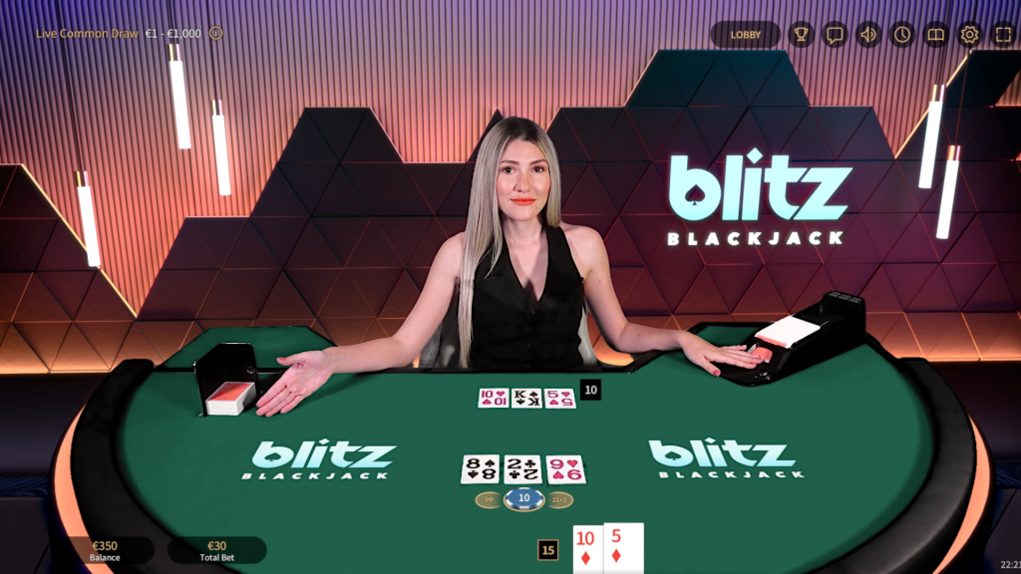 The Blitz Blackjack Live Online Slot Demo Game by NetEnt