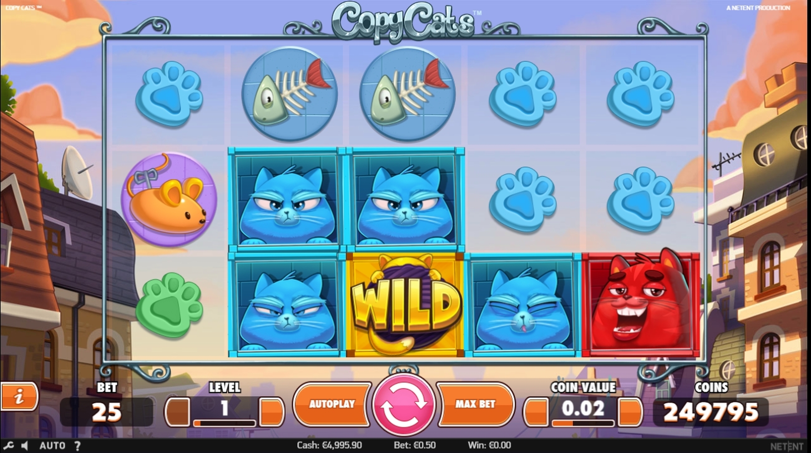 Reels in Copy Cats Slot Game by NetEnt