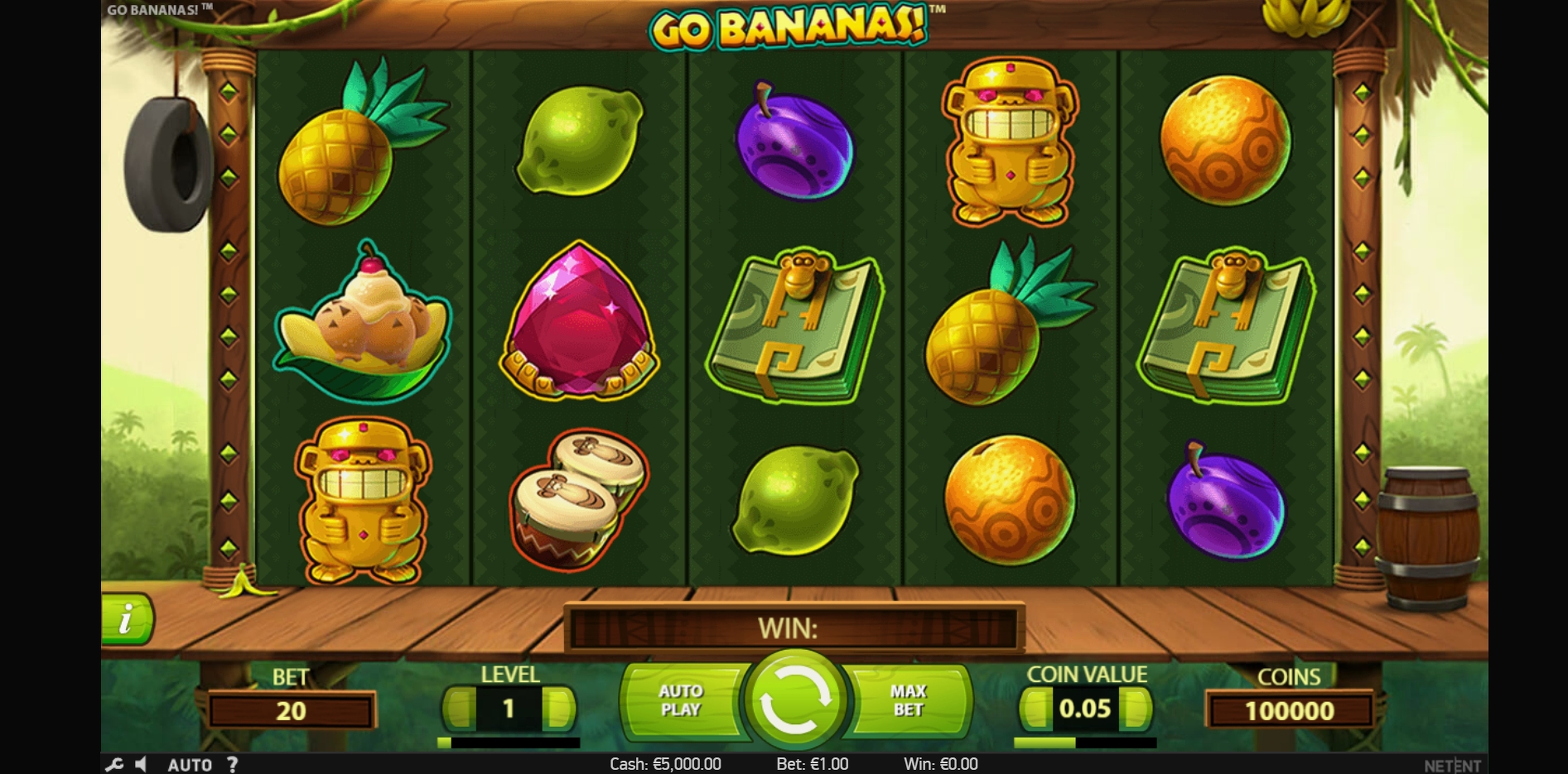 Reels in Go Bananas Slot Game by NetEnt