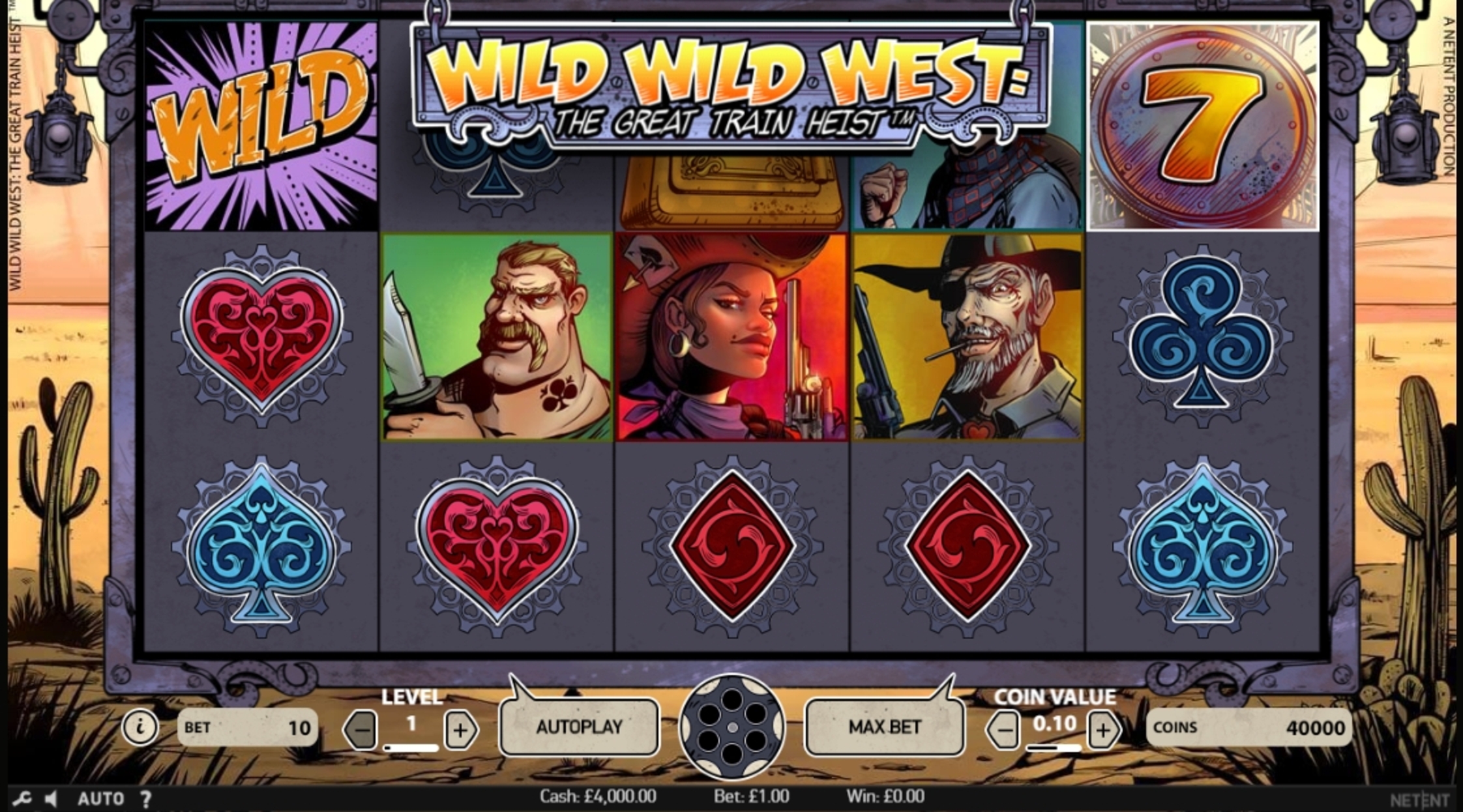 Wild Wild West demo play, Slot Machine Online by NetEnt
