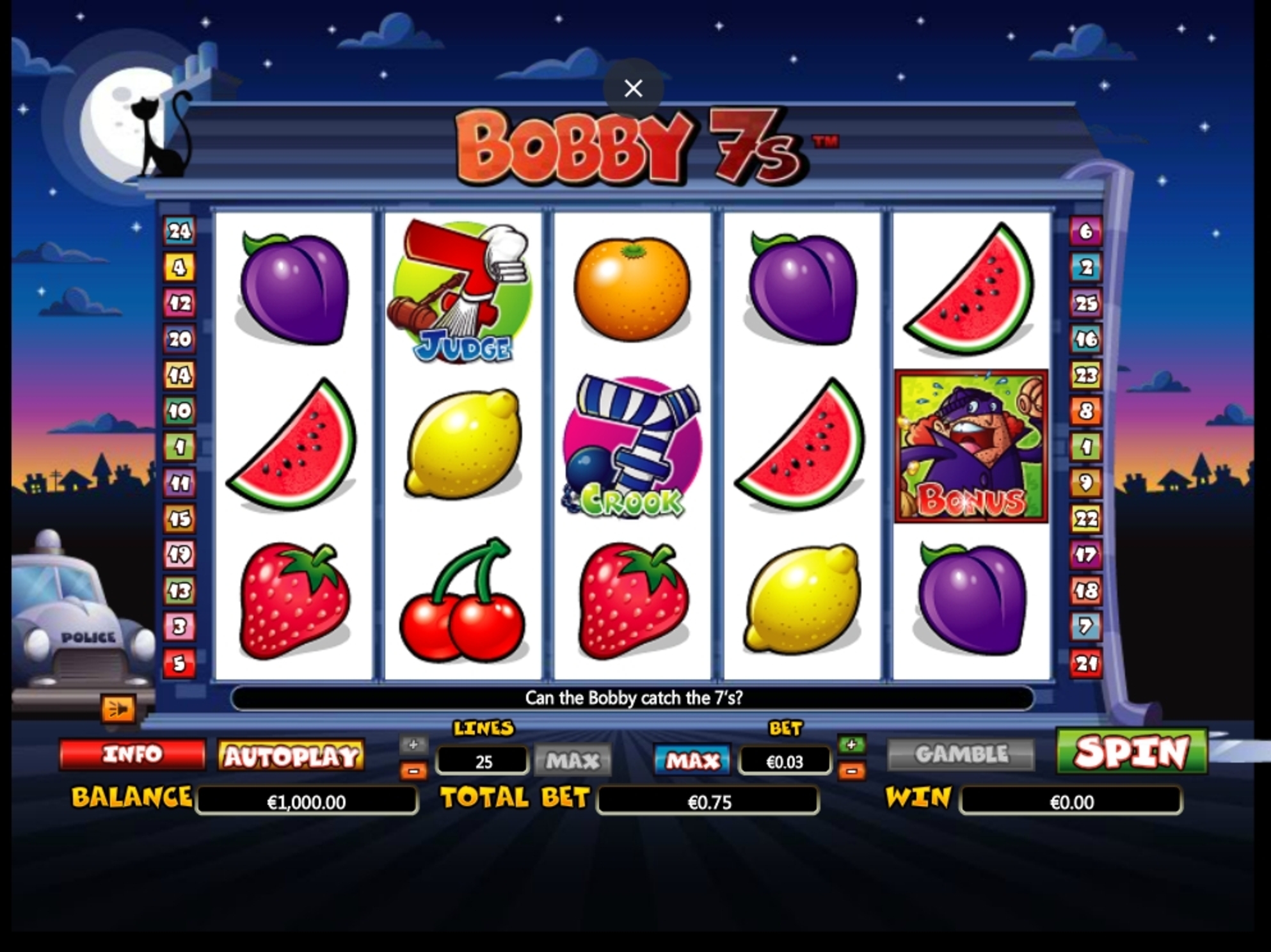 Reels in Bobby 7's Slot Game by NextGen Gaming