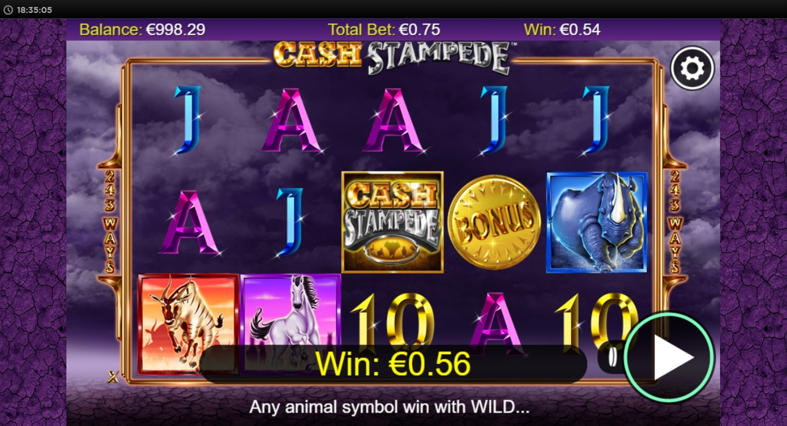 Win Money in Cash Stampede Free Slot Game by NextGen Gaming