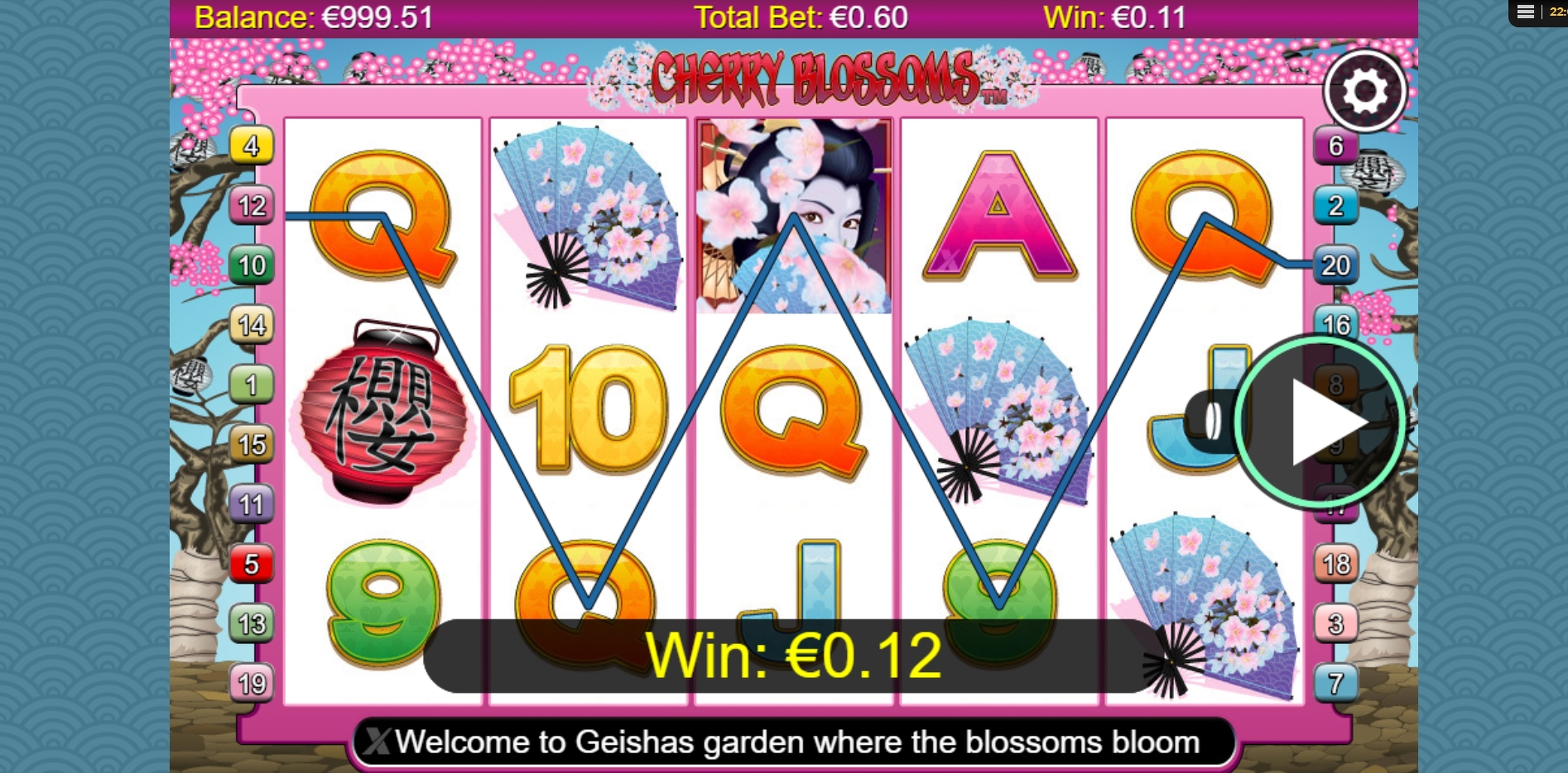 Win Money in Cherry Blossoms Free Slot Game by NextGen Gaming