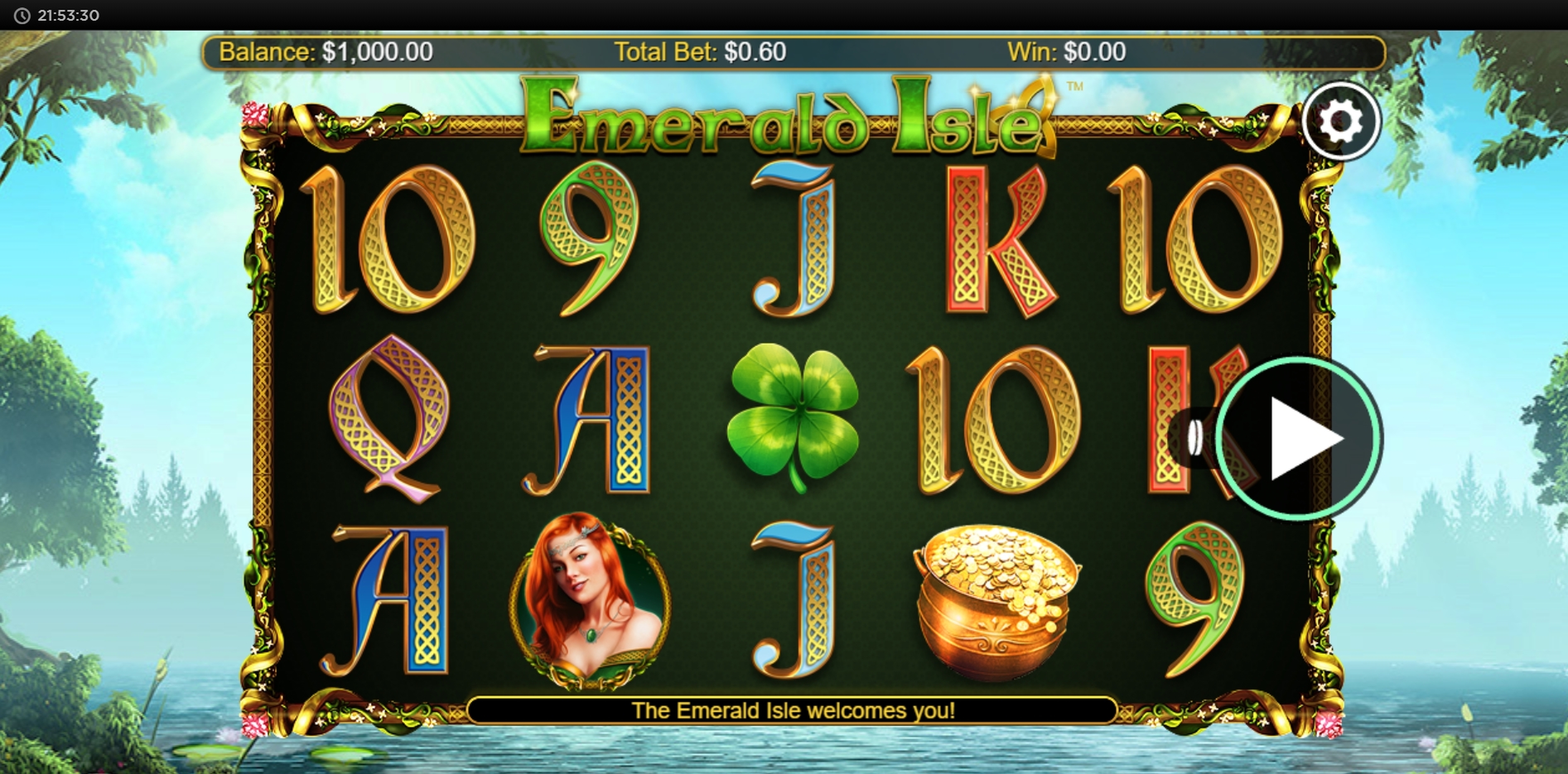 Reels in Emerald Isle Slot Game by NextGen Gaming