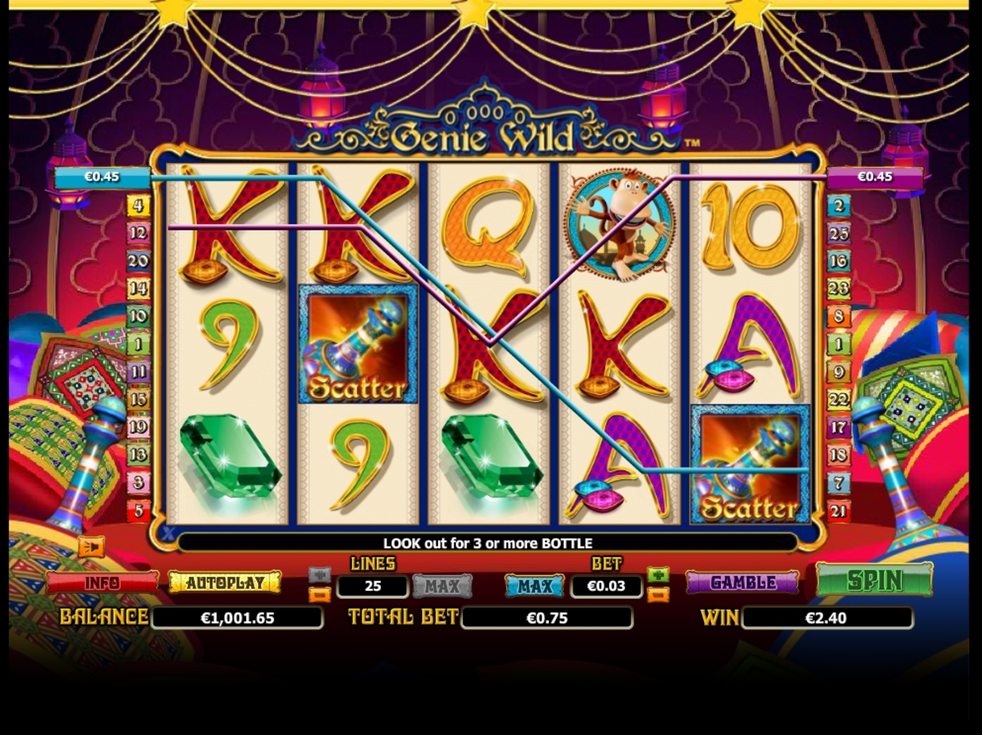 Win Money in Genie Wild Free Slot Game by NextGen Gaming