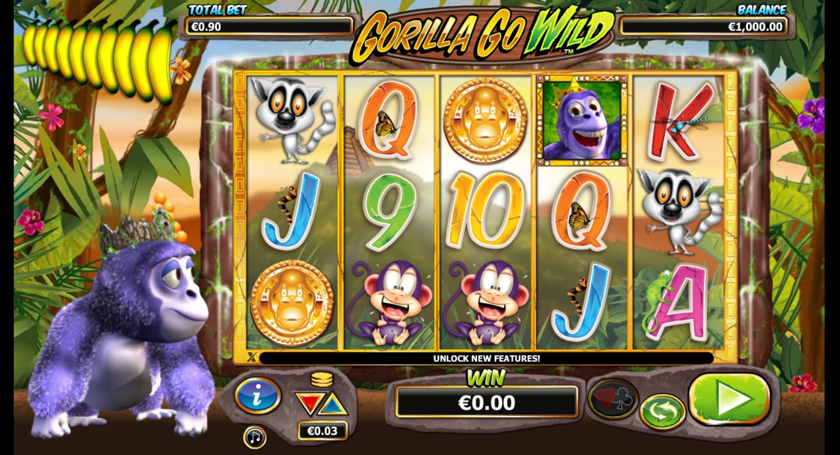 Reels in Gorilla Go Wild Slot Game by NextGen Gaming