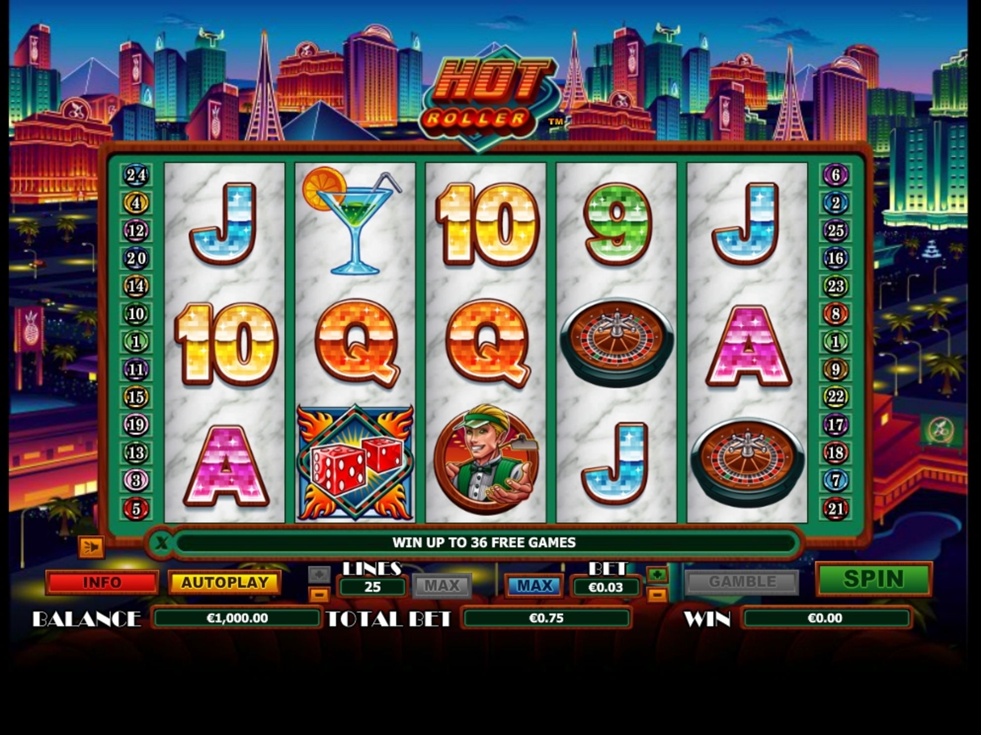 Reels in Hot Roller Slot Game by NextGen Gaming