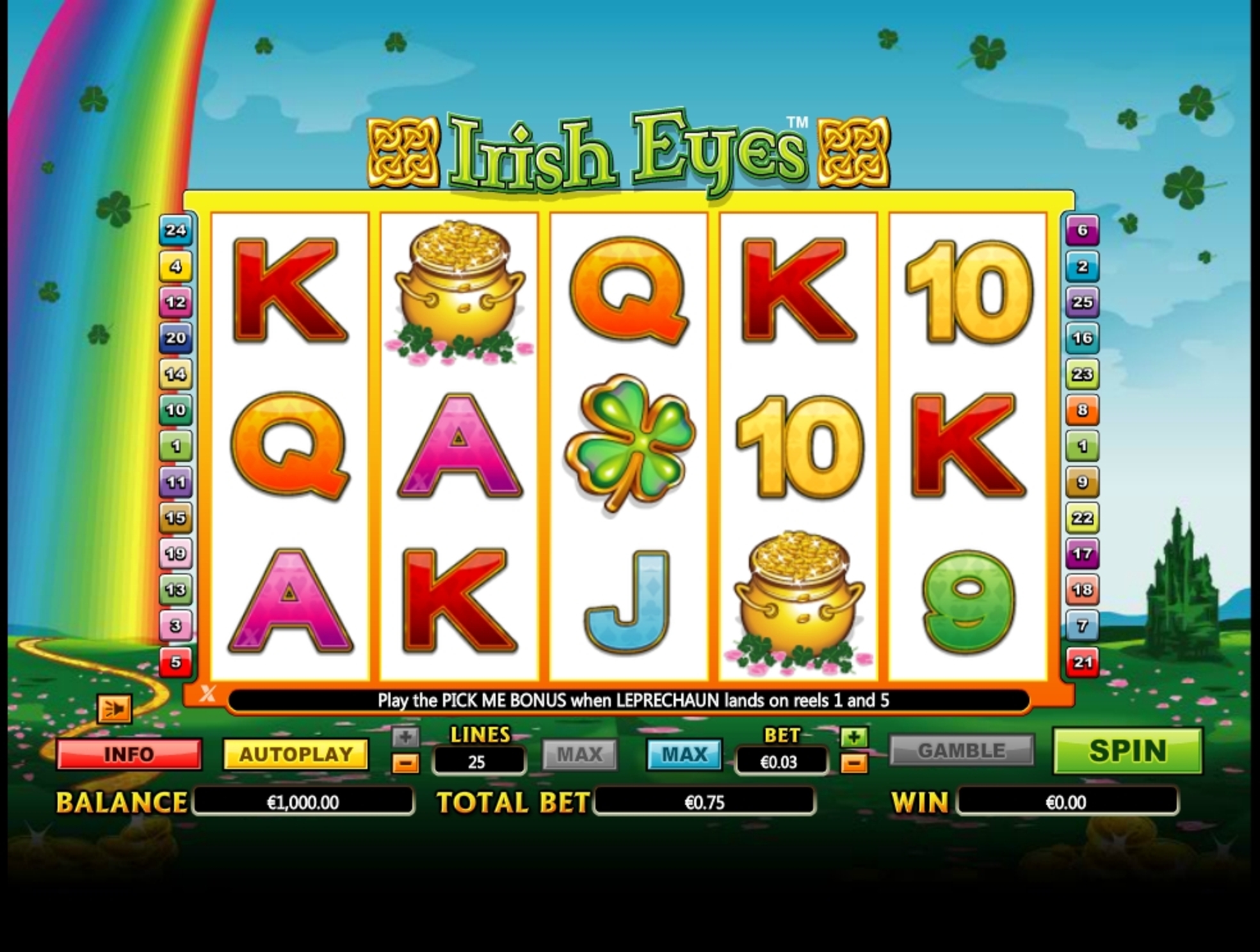 Reels in Irish Eyes Slot Game by NextGen Gaming