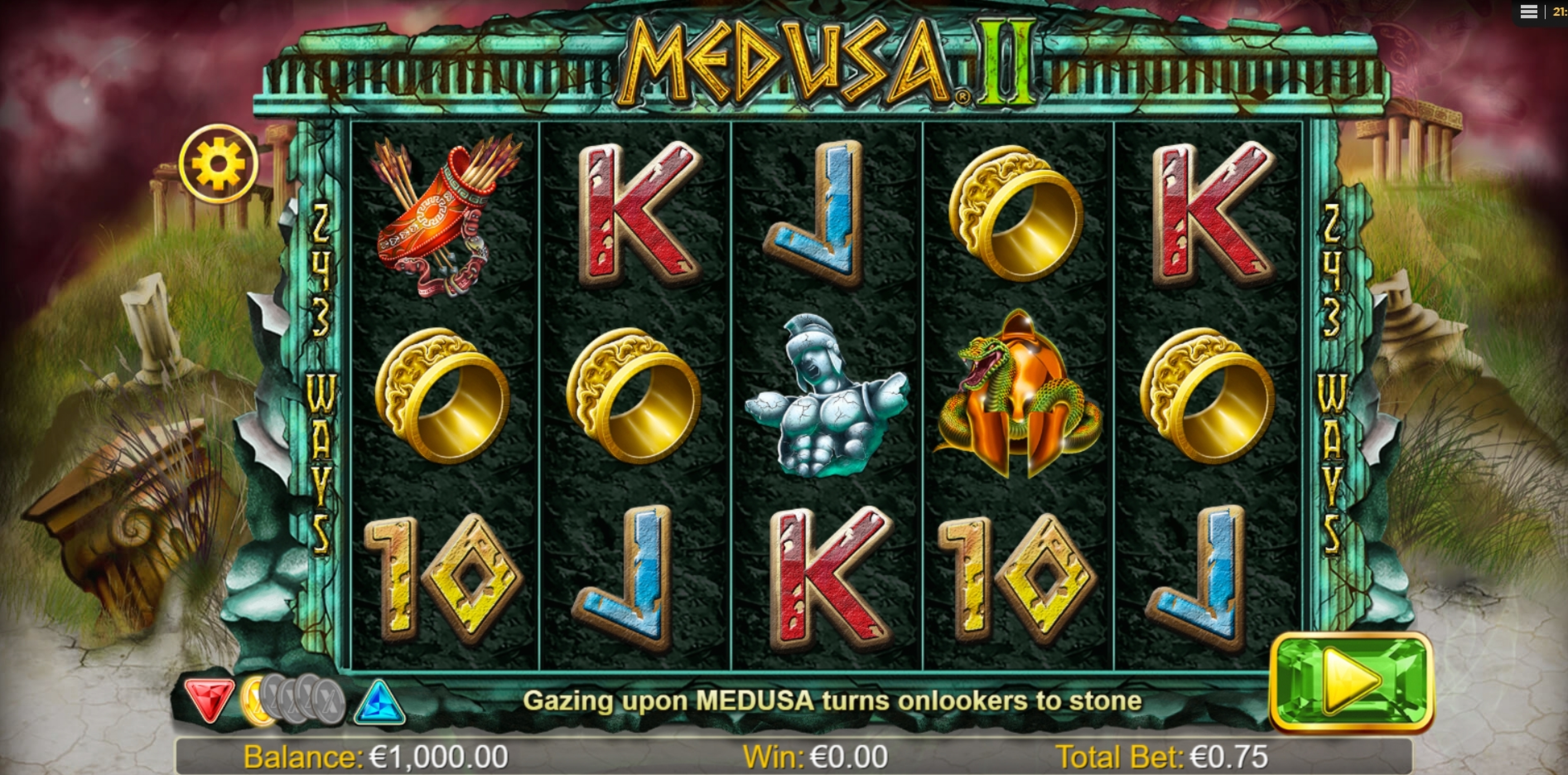 Reels in Medusa 2 Slot Game by NextGen Gaming
