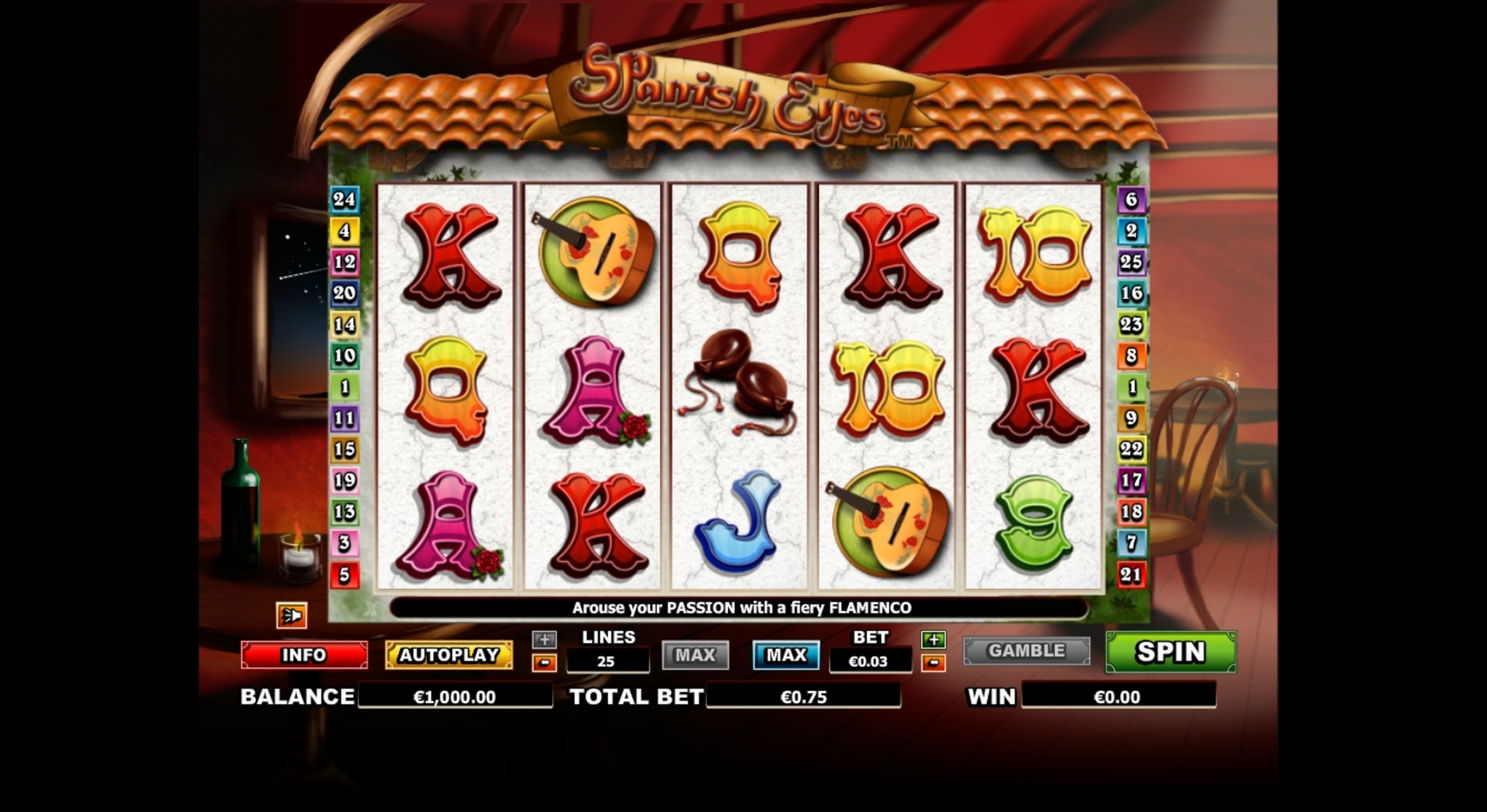 Reels in Spanish Eyes Slot Game by NextGen Gaming