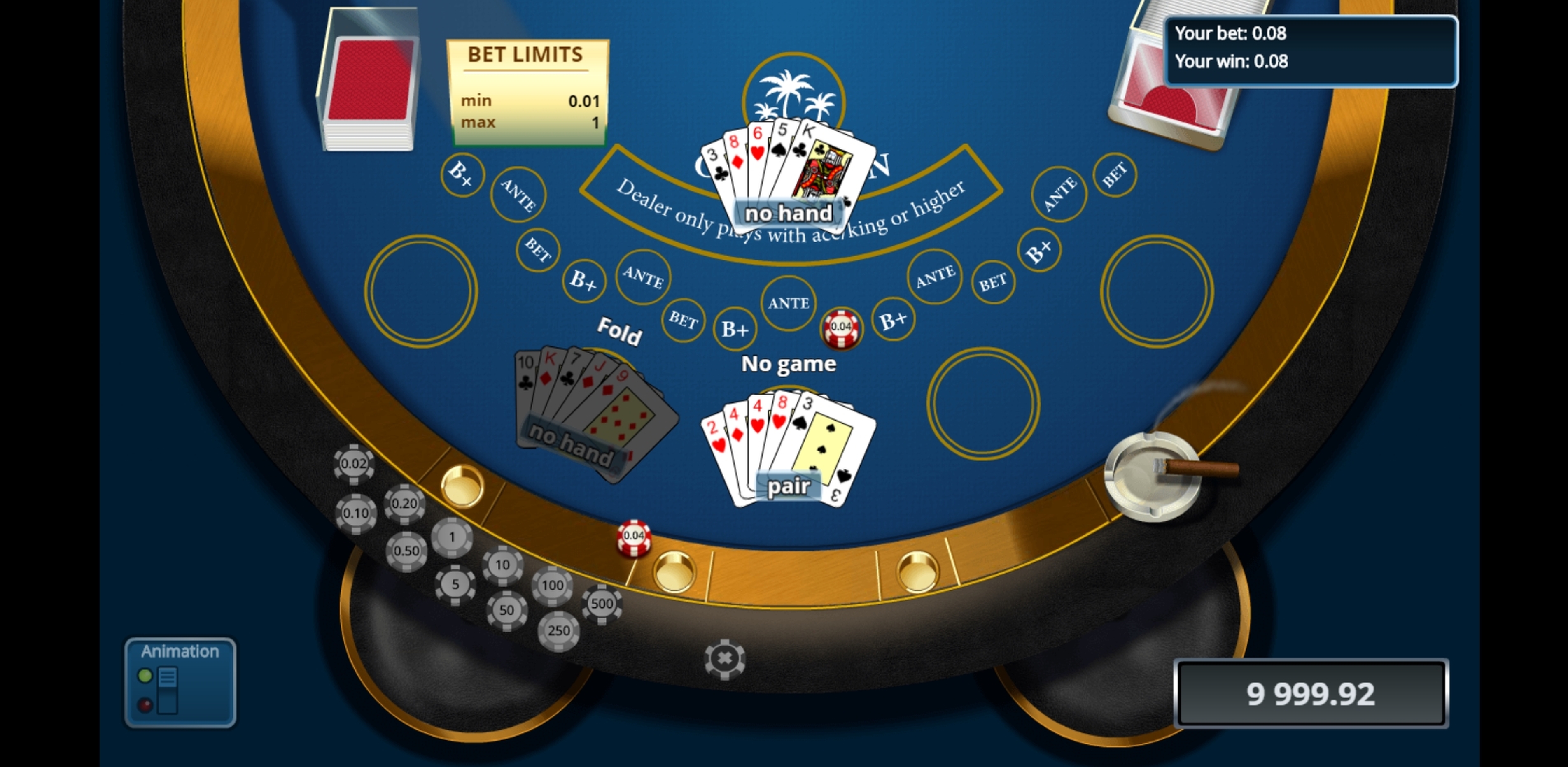 Win Money in Caribbean Poker Free Slot Game by Novomatic