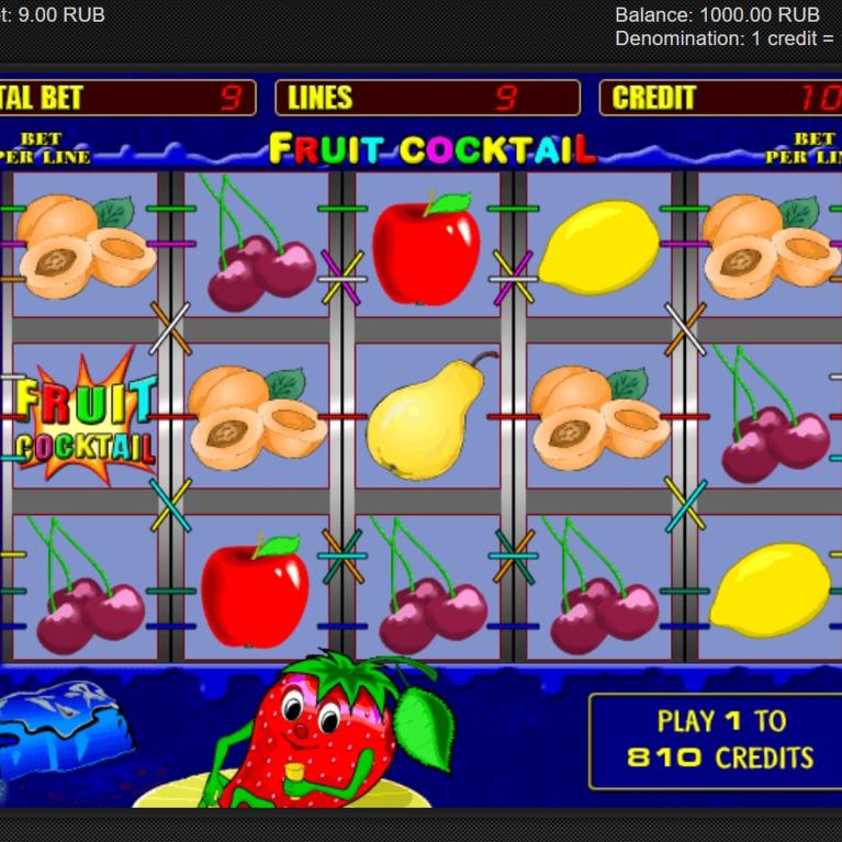 5 Apples On Bonus Round - Max Bet Win Fruit Cocktail Slot Machine