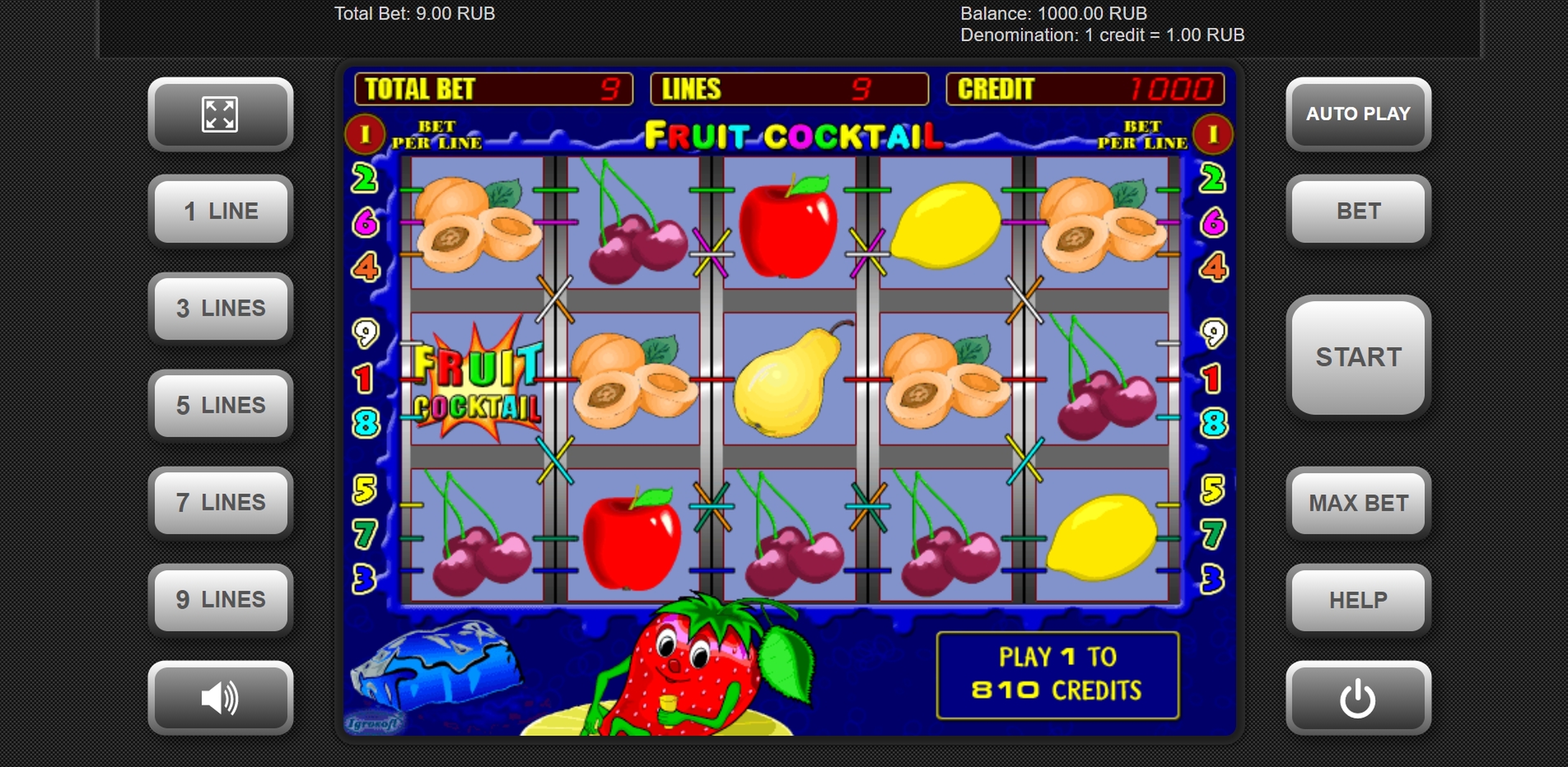 Reels in Fruit Cocktail Slot Game by Others