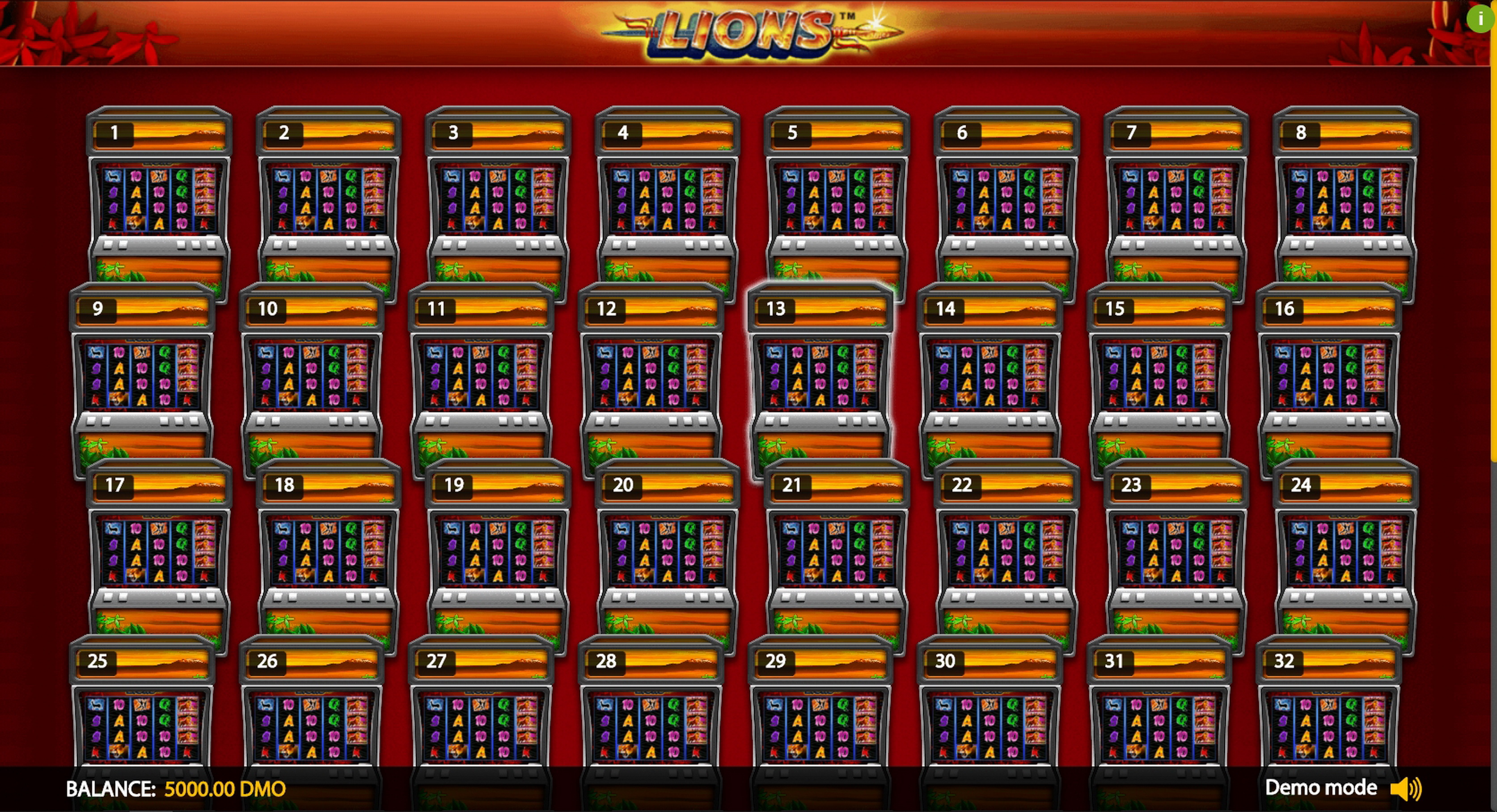 Play Lions Deluxe Free Casino Slot Game by Novomatic