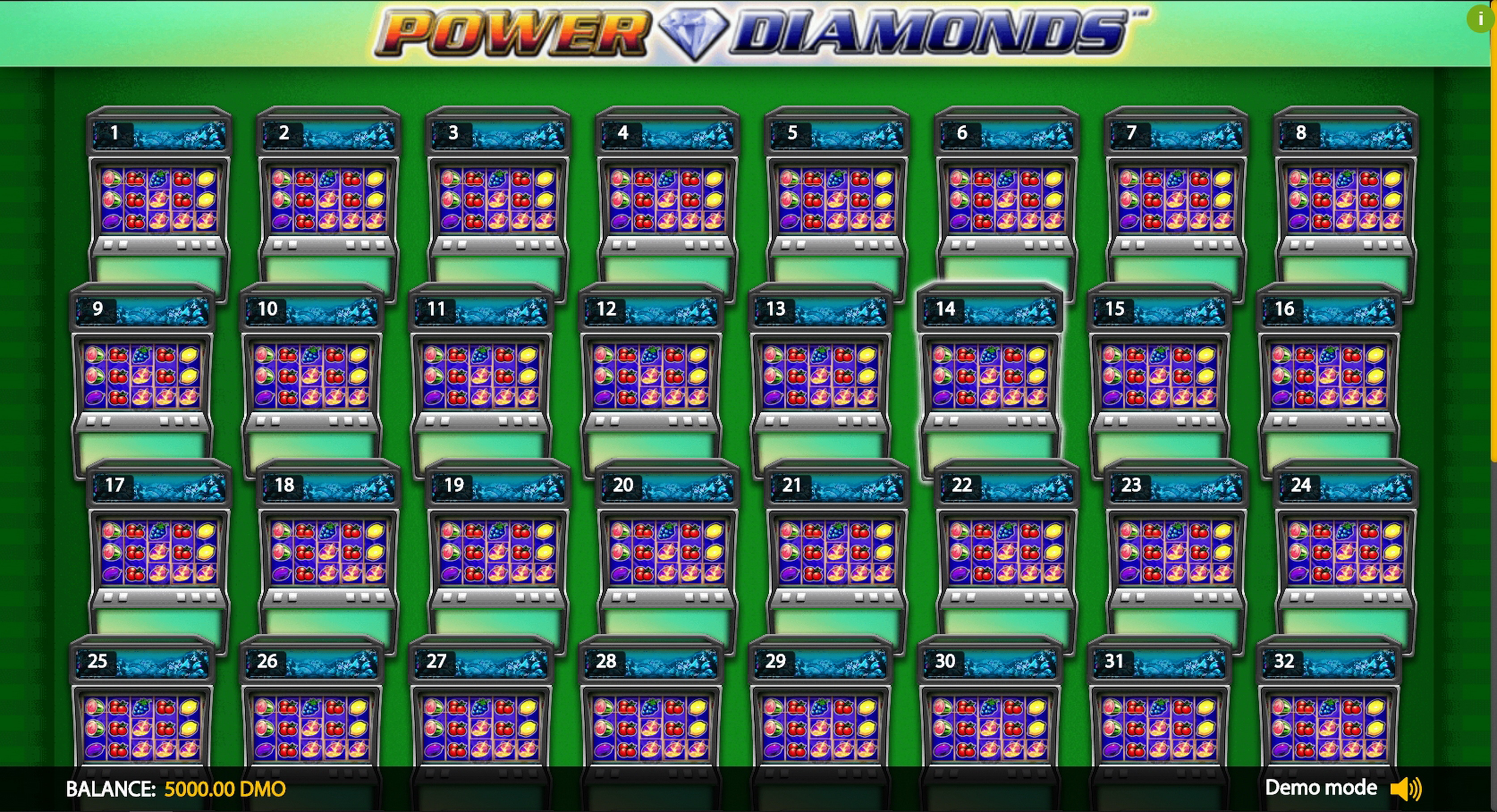 Play Power Diamonds Deluxe Free Casino Slot Game by Novomatic