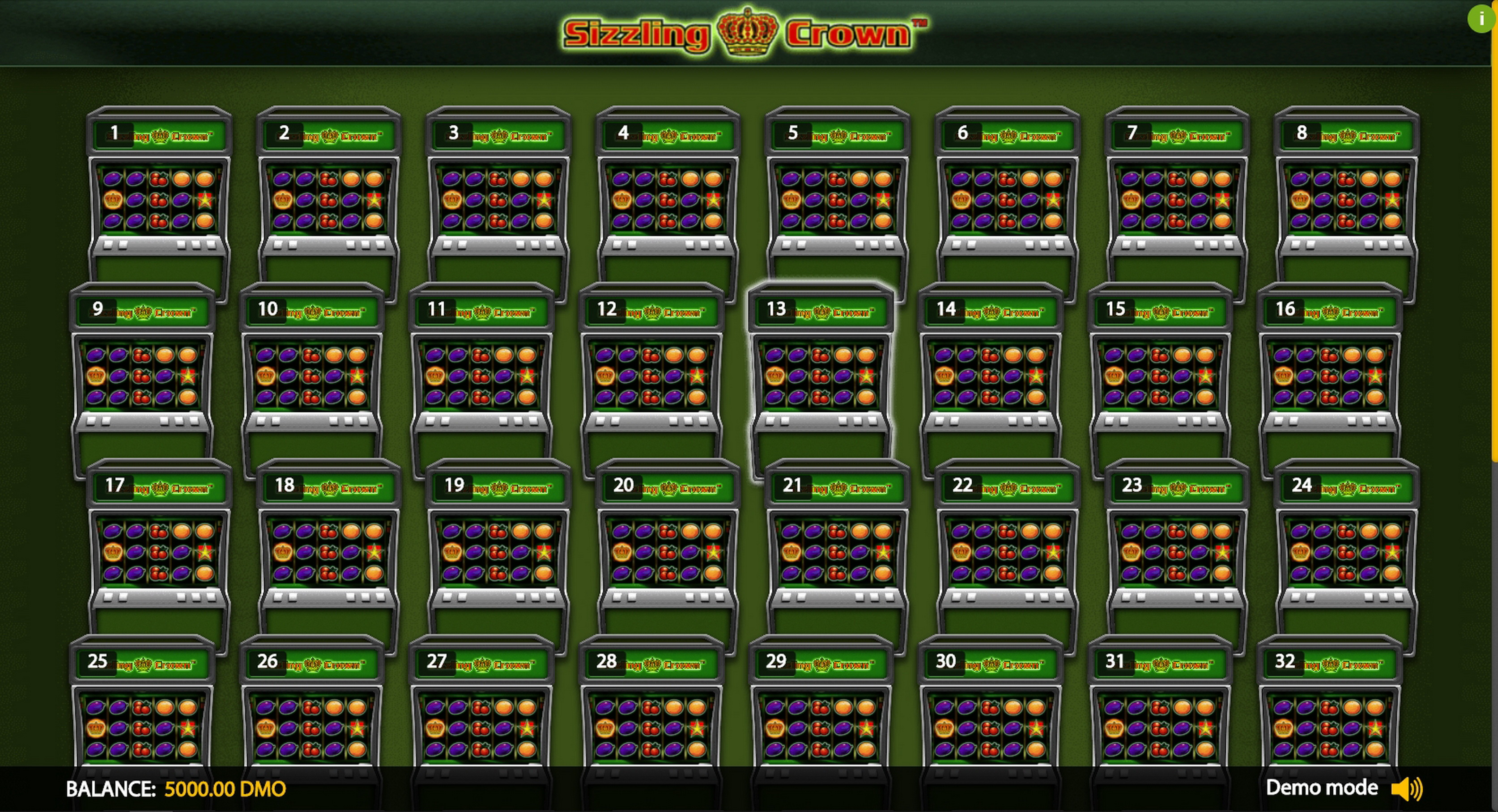 Play Sizzling Crown Deluxe Free Casino Slot Game by Novomatic