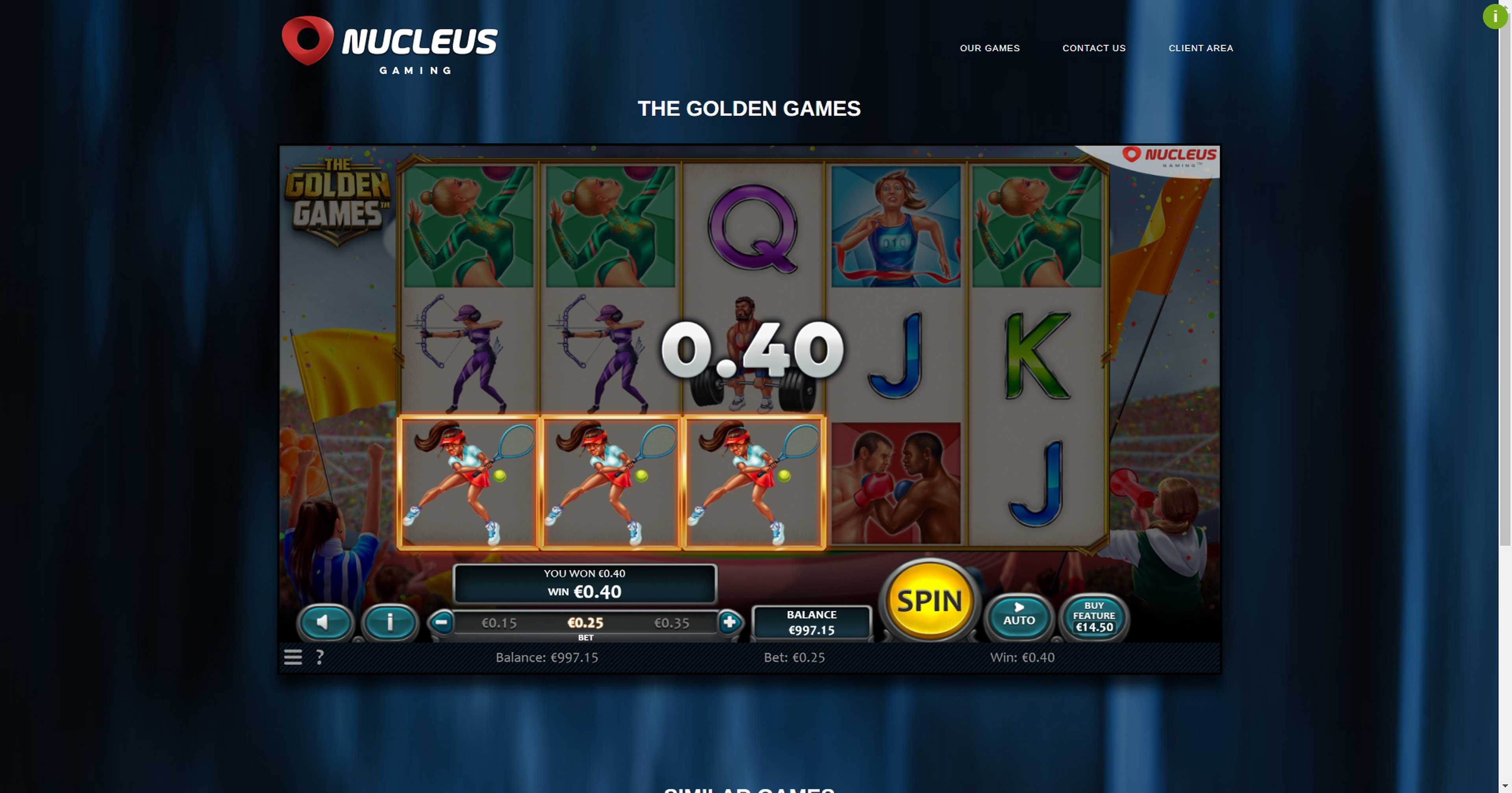 Win Money in The Golden Games Free Slot Game by Nucleus Gaming