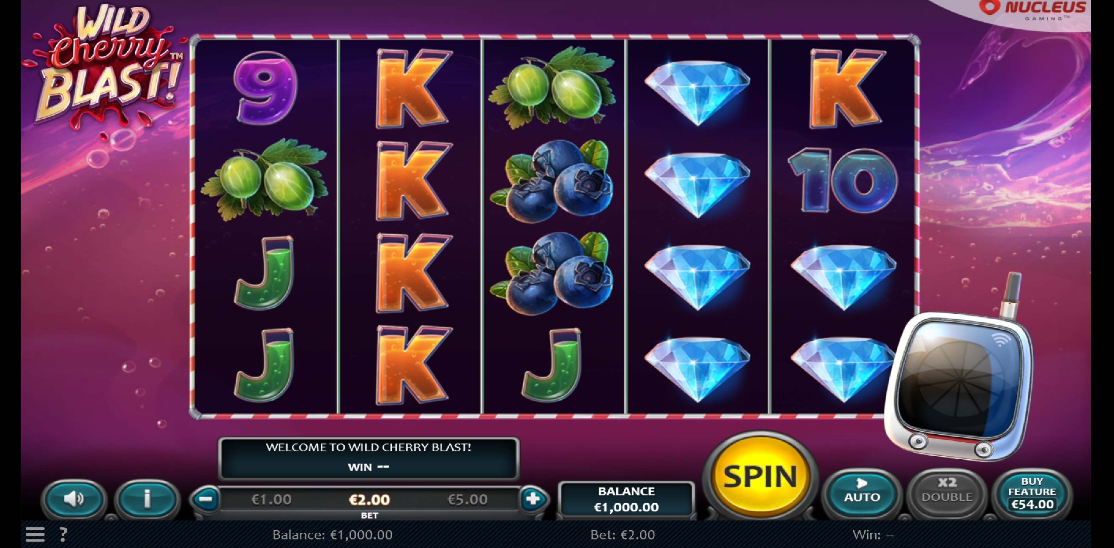 Reels in Wild Cherry Blast Slot Game by Nucleus Gaming