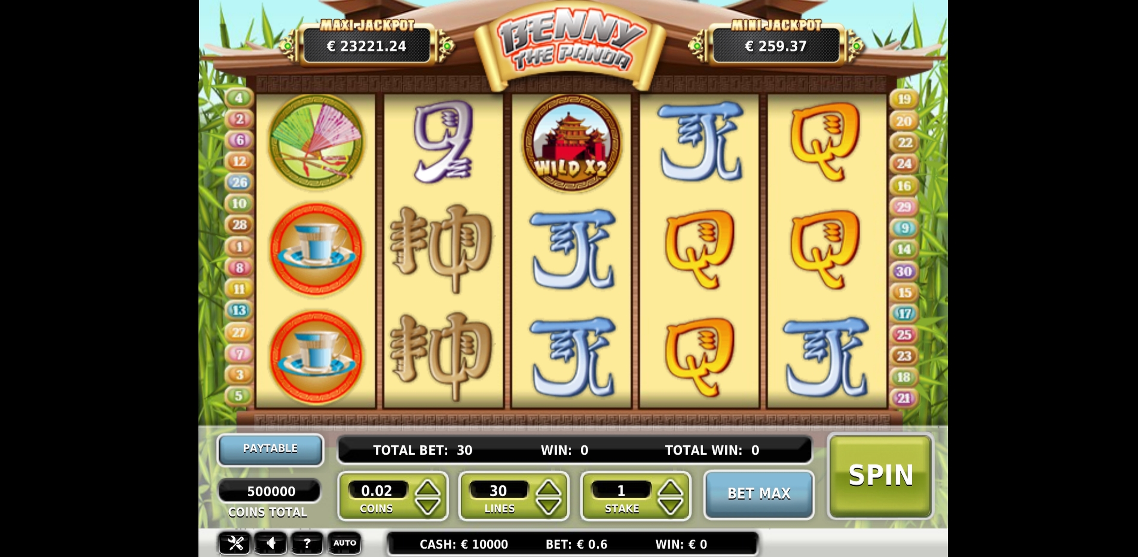 Reels in Benny the Panda Slot Game by OMI Gaming