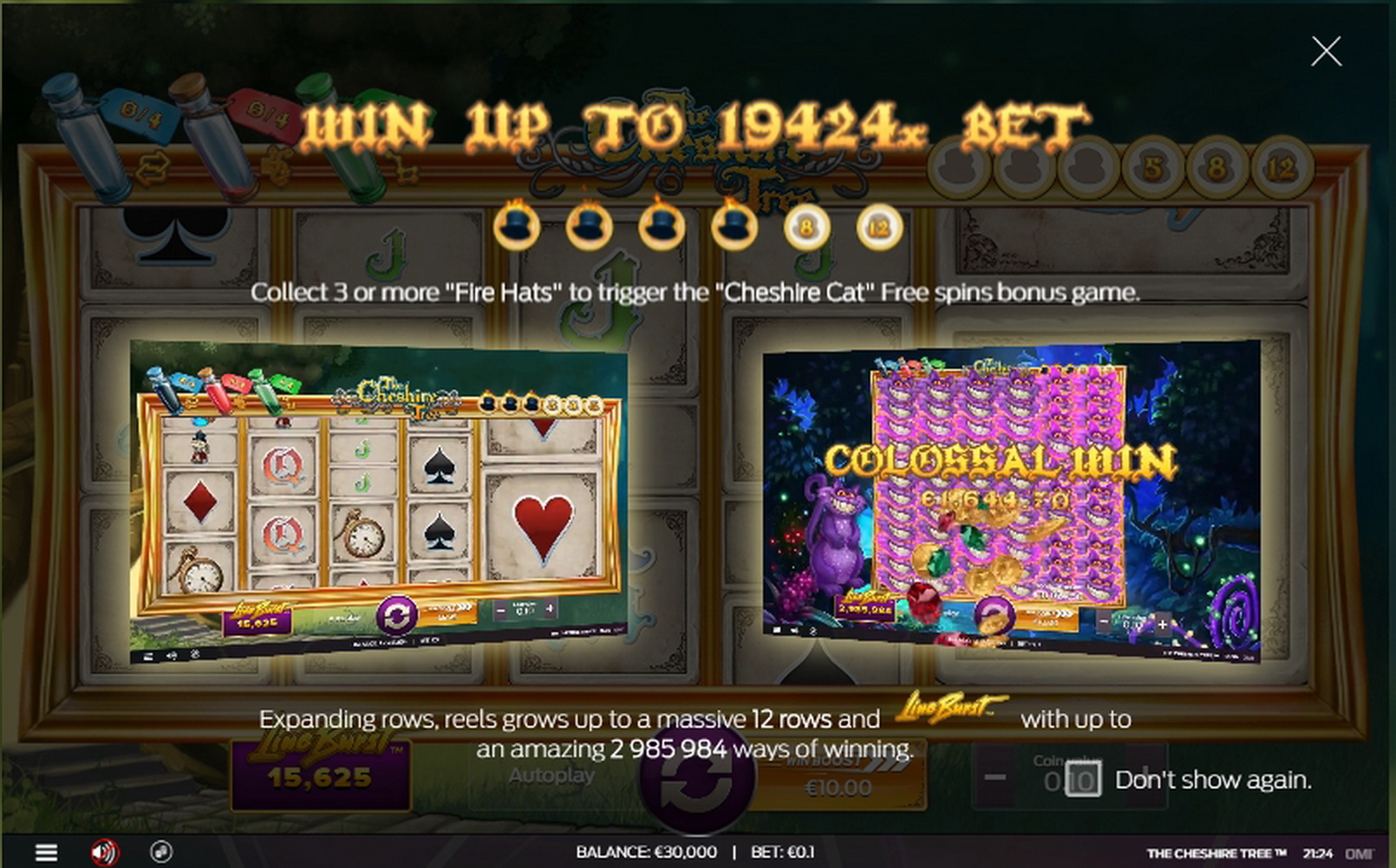 Play The Cheshire Tree Free Casino Slot Game by OMI Gaming