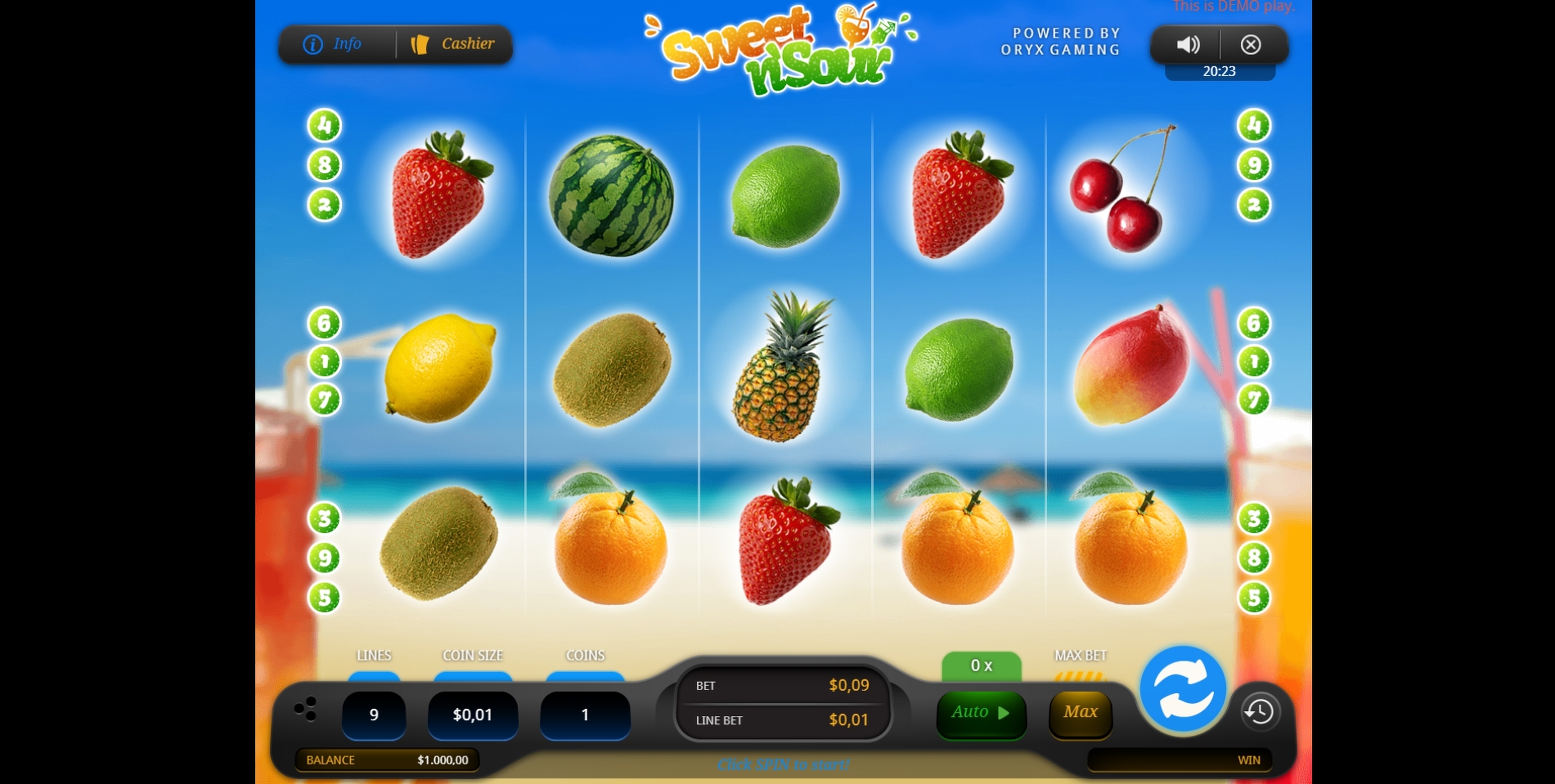 Reels in Sweet n' Sour Slot Game by Oryx Gaming