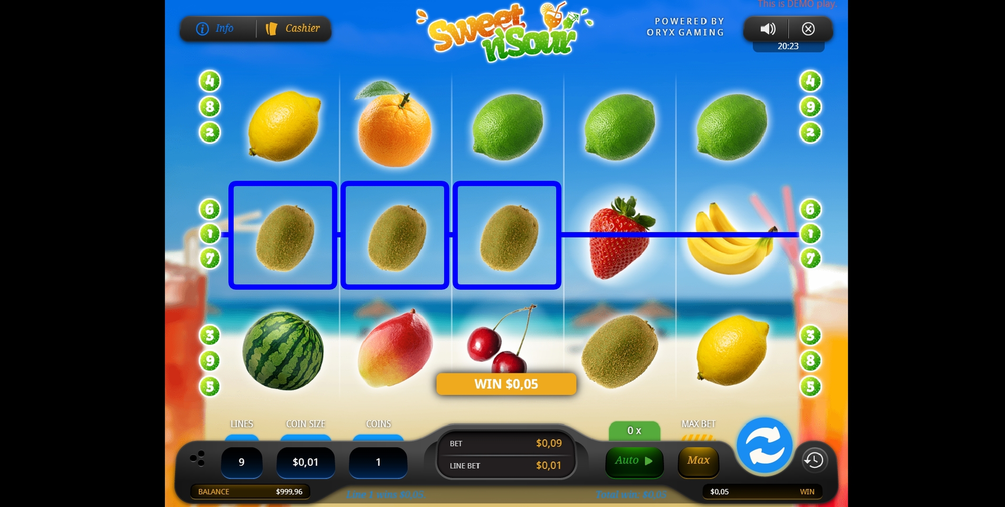 Win Money in Sweet n' Sour Free Slot Game by Oryx Gaming