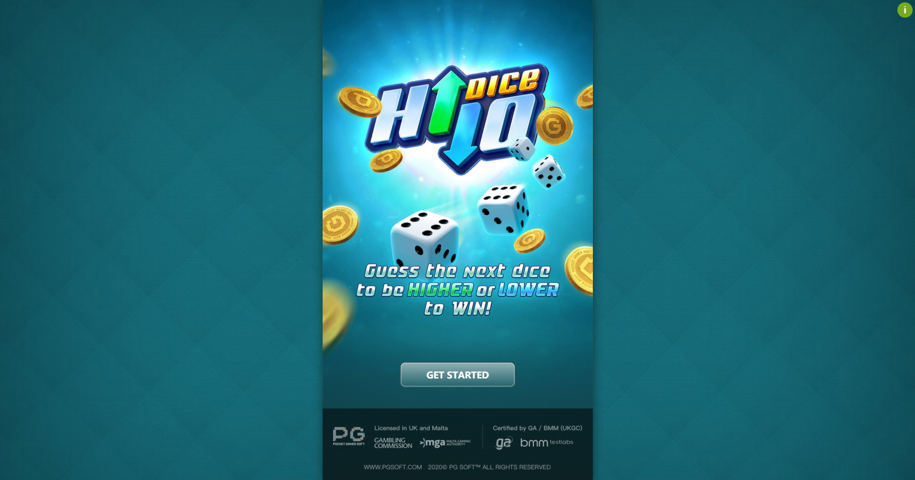 Play Dice Hi Lo Free Casino Slot Game by PG Soft