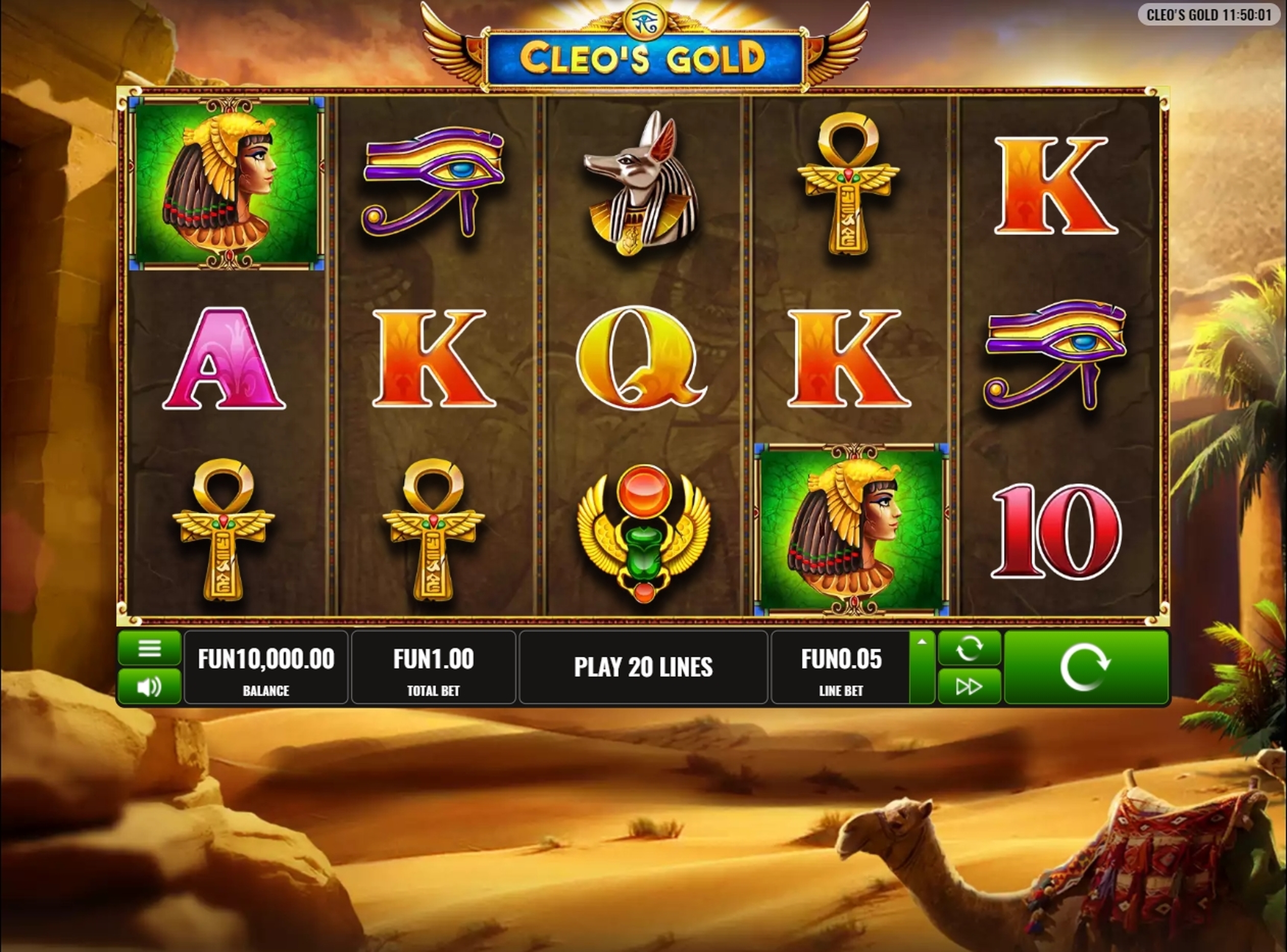 Reels in Cleo's Gold Slot Game by Platipus