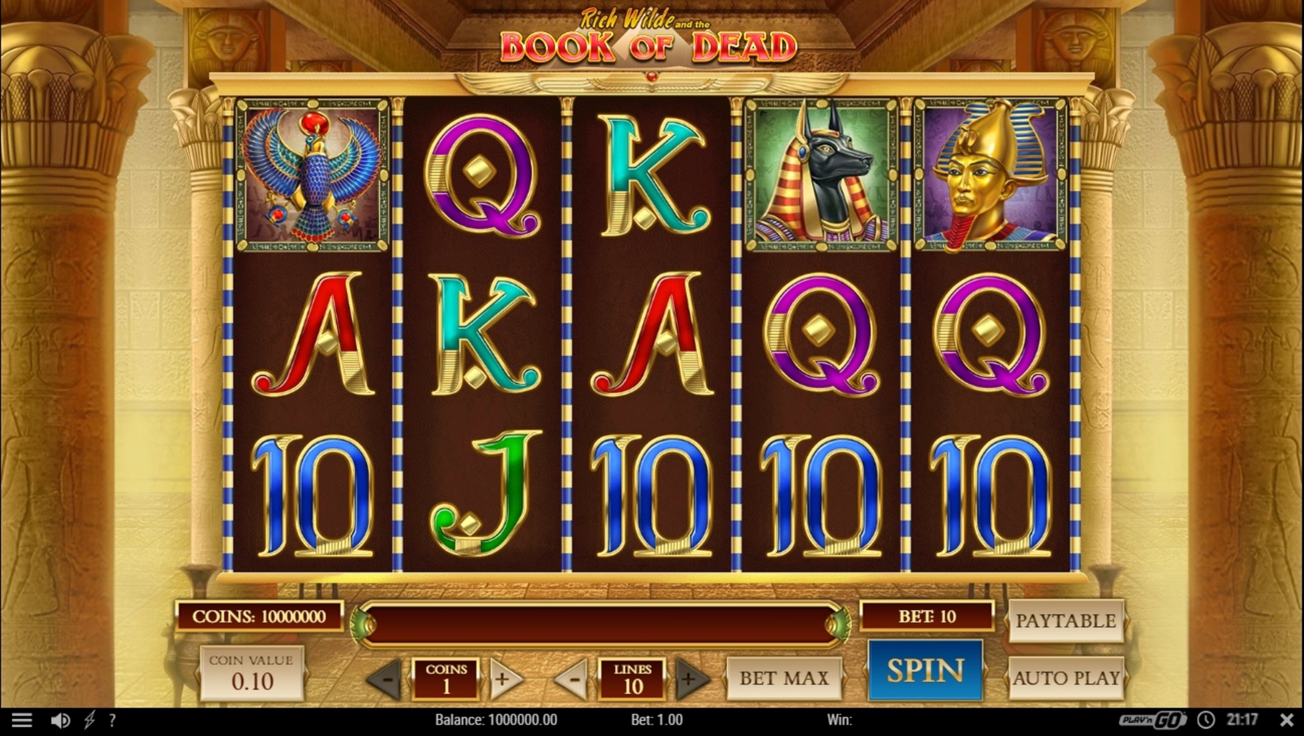 Reels in Book of Dead Slot Game by Playn GO