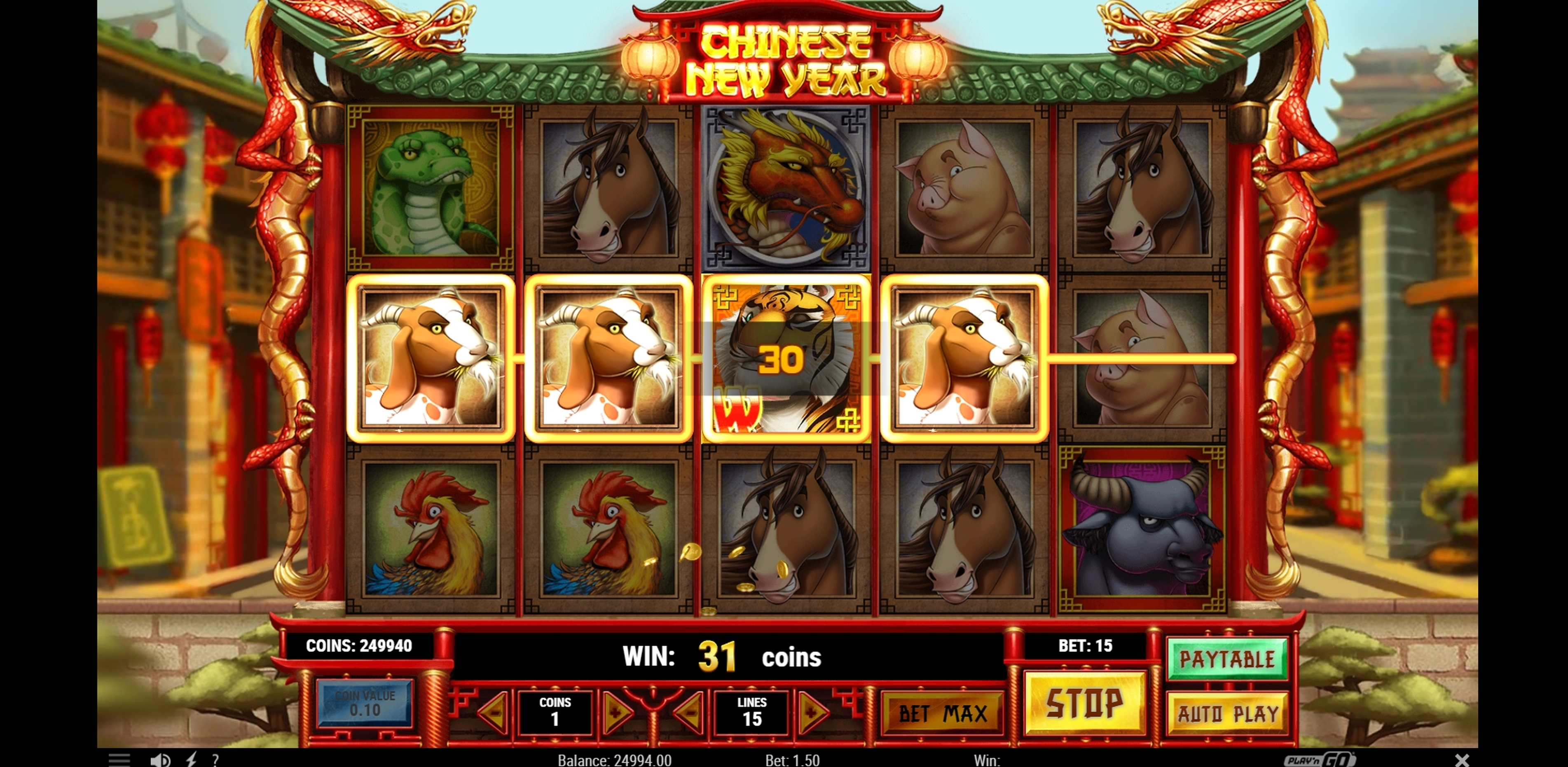 Win Money in Chinese New Year Free Slot Game by Playn GO