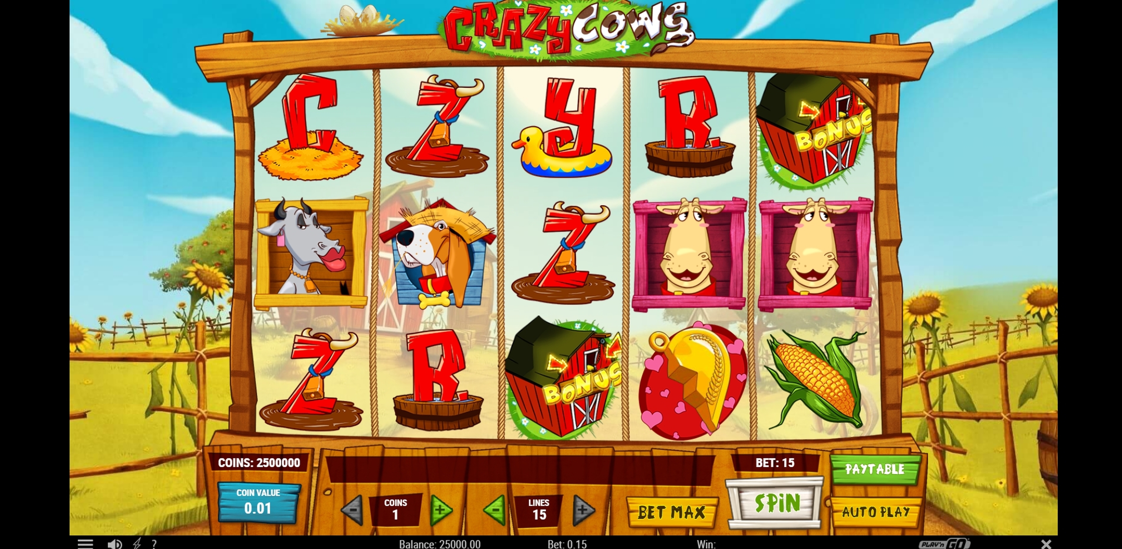 Reels in Crazy Cows Slot Game by Playn GO
