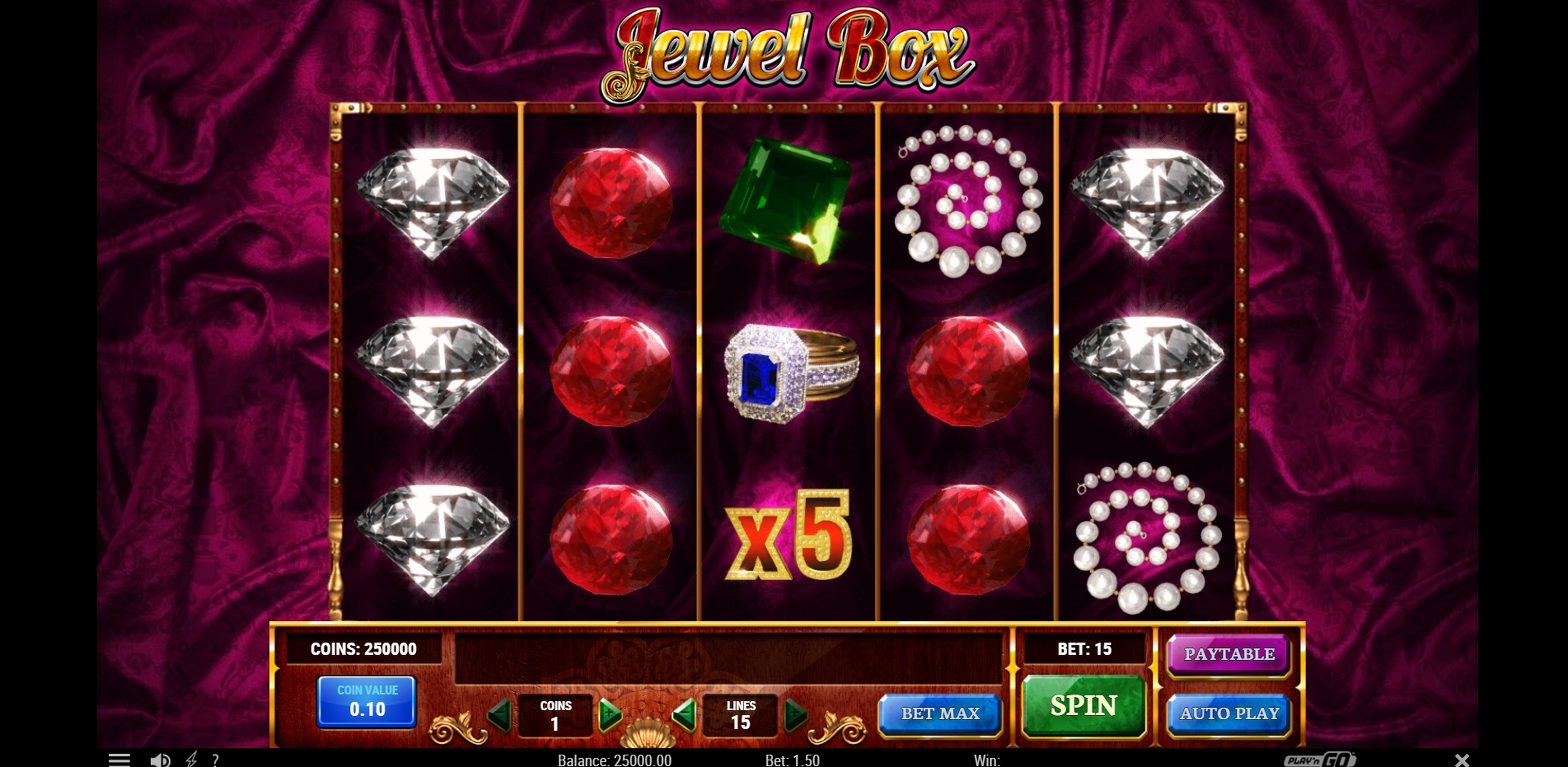 Reels in Jewel Box Slot Game by Playn GO
