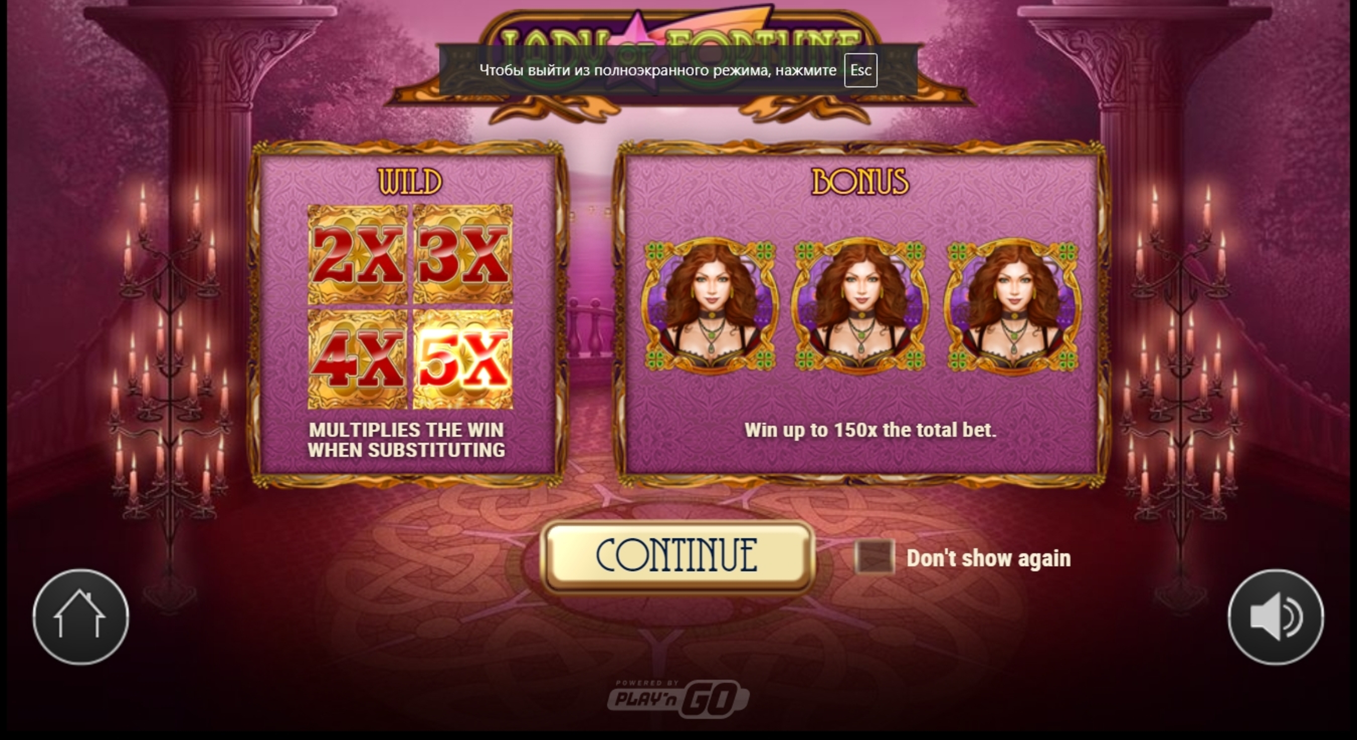 Play Lady of Fortune Free Casino Slot Game by Playn GO