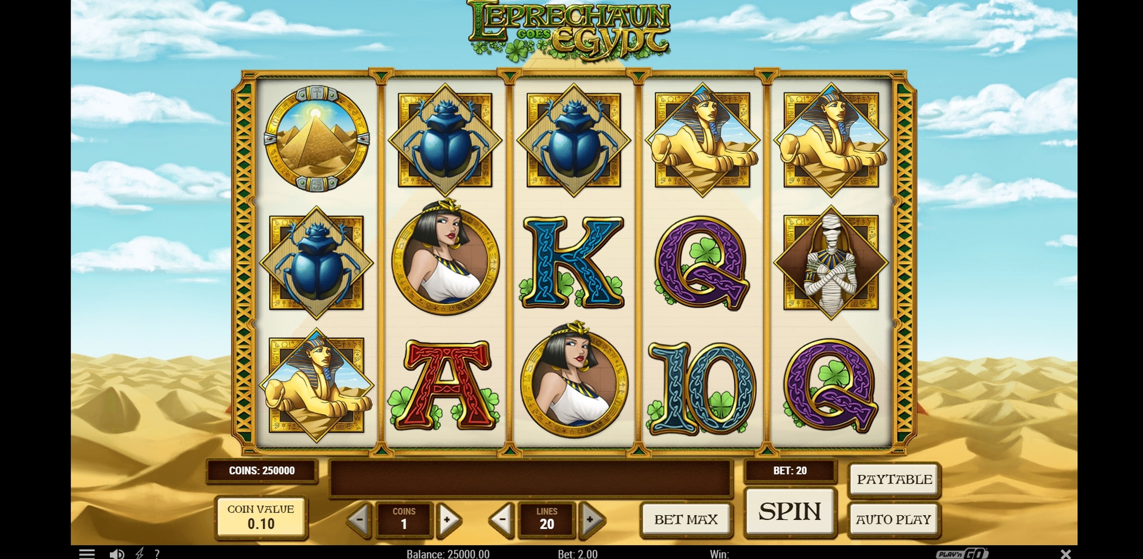 Reels in Leprechaun goes Egypt Slot Game by Playn GO
