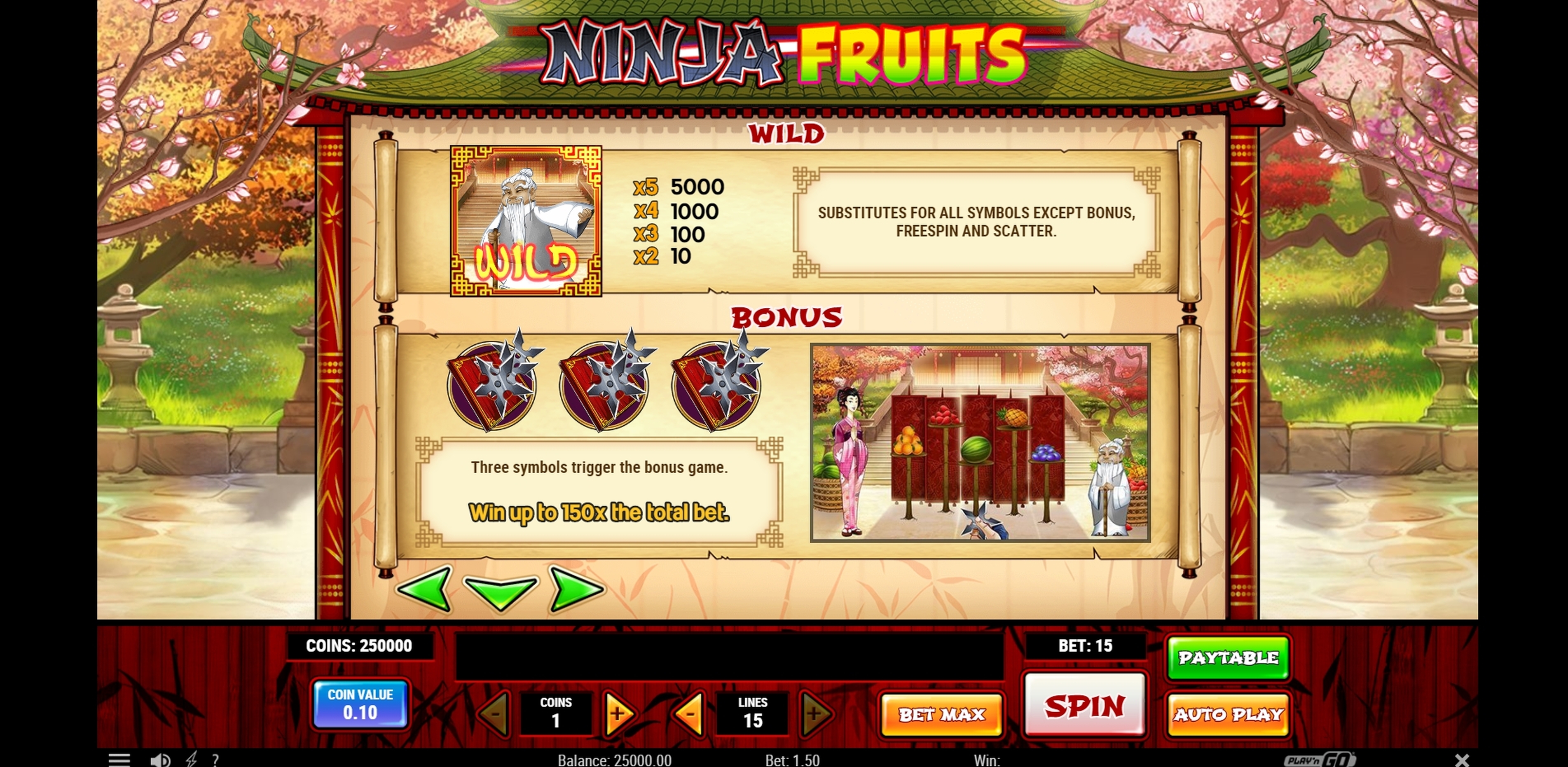 Nin Nin Fruit Free Play in Demo Mode