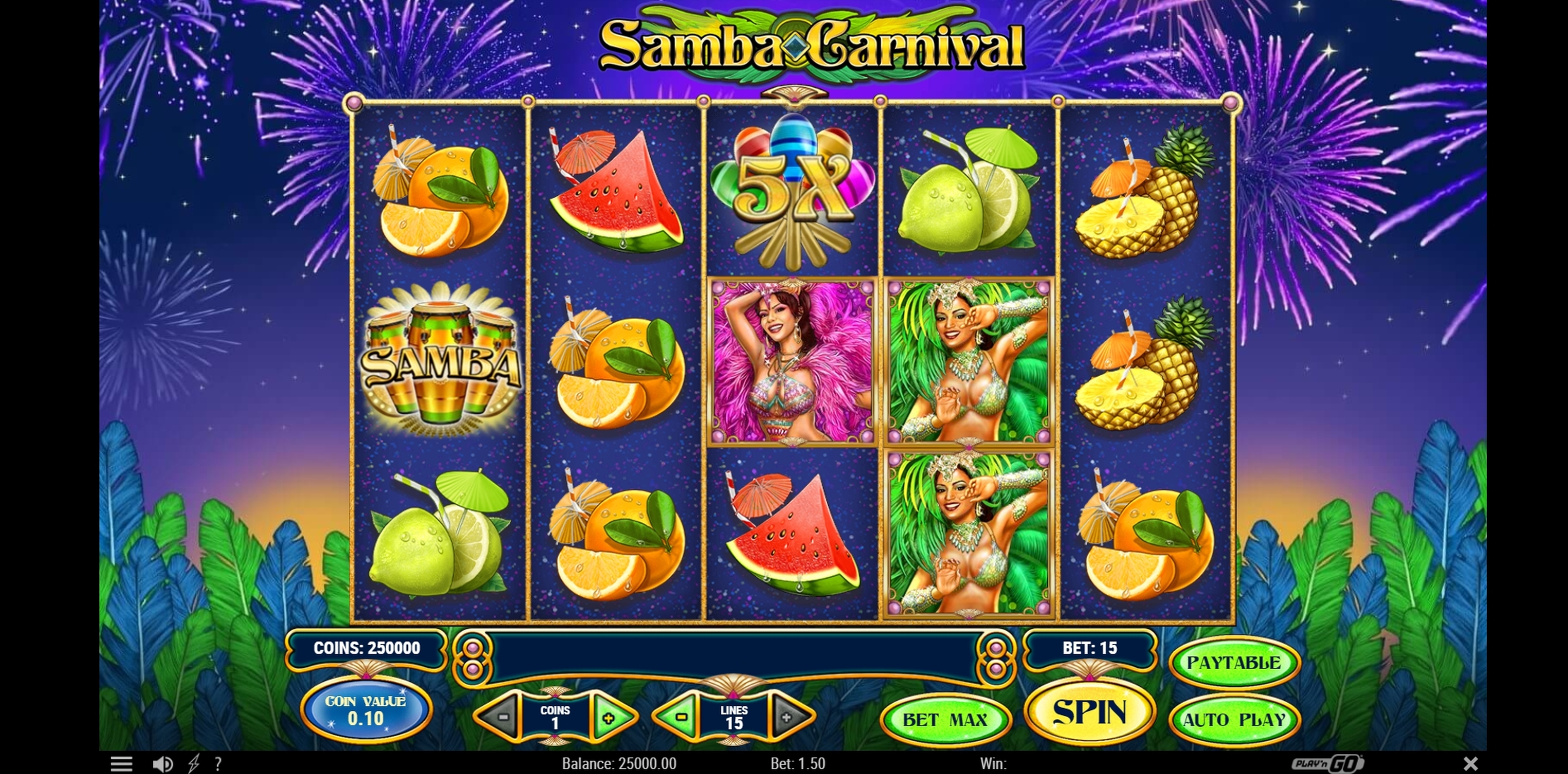 Reels in Samba Carnival Slot Game by Playn GO