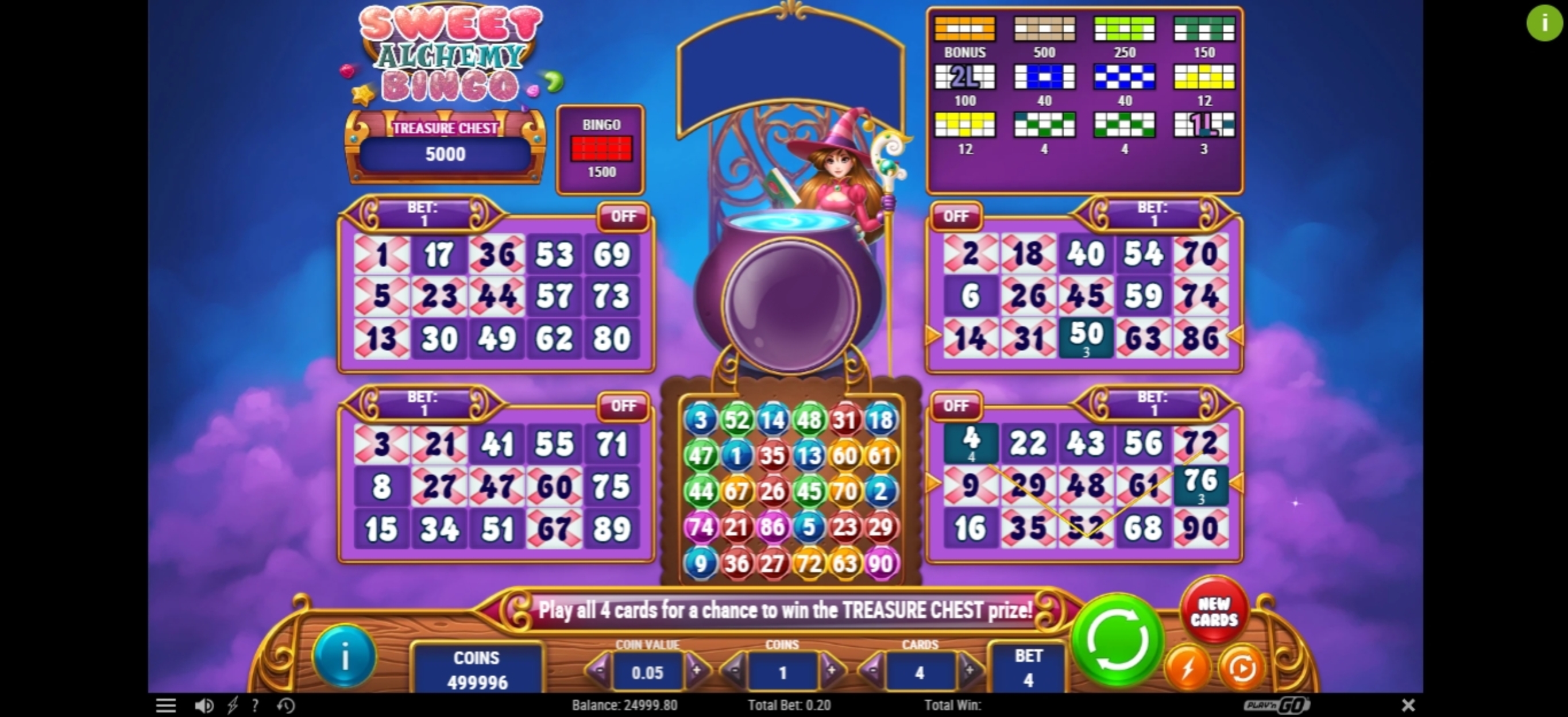 Win Money in Sweet Alchemy Bingo Free Slot Game by Playn GO