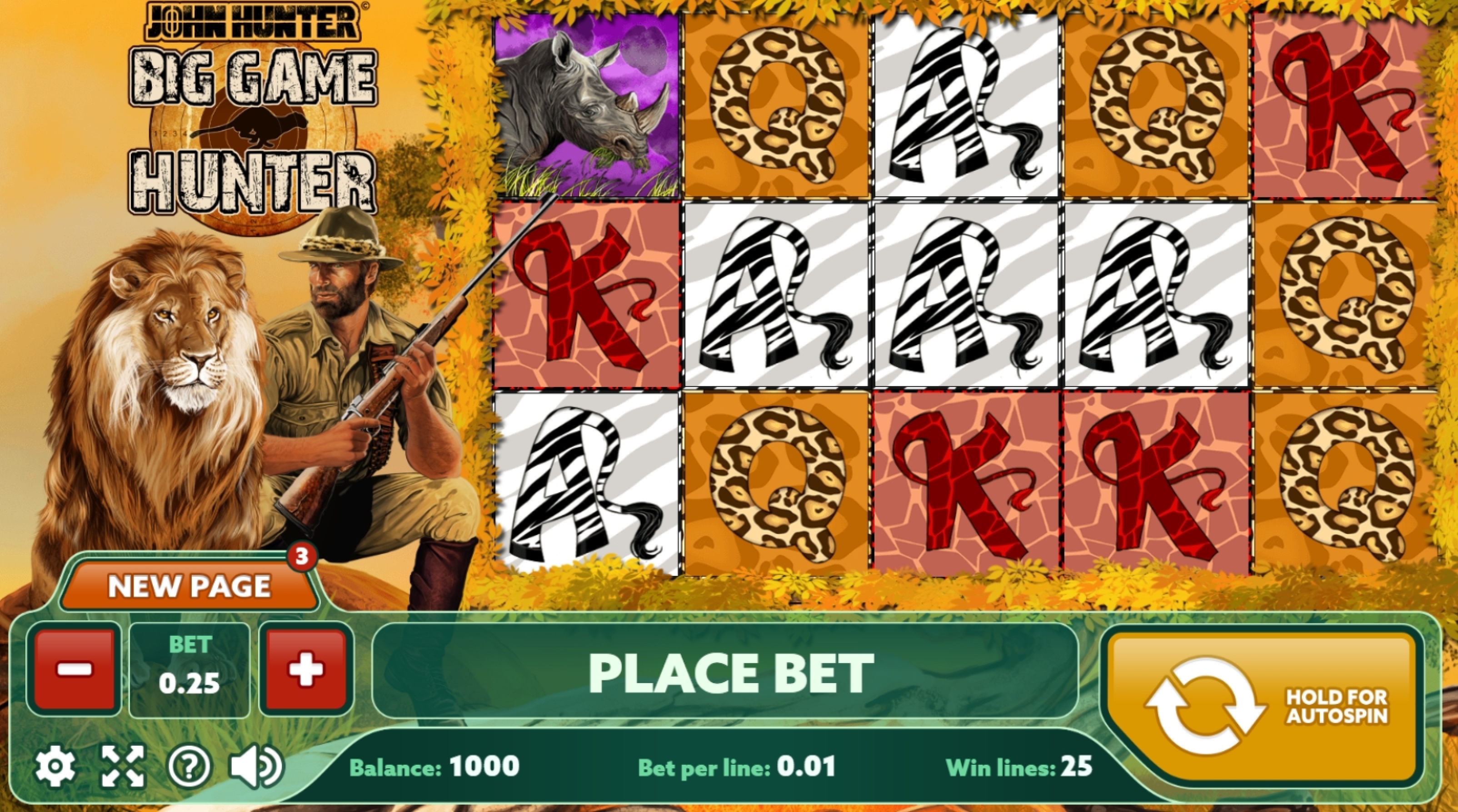 Reels in Big Game Hunter Slot Game by PlayPearls