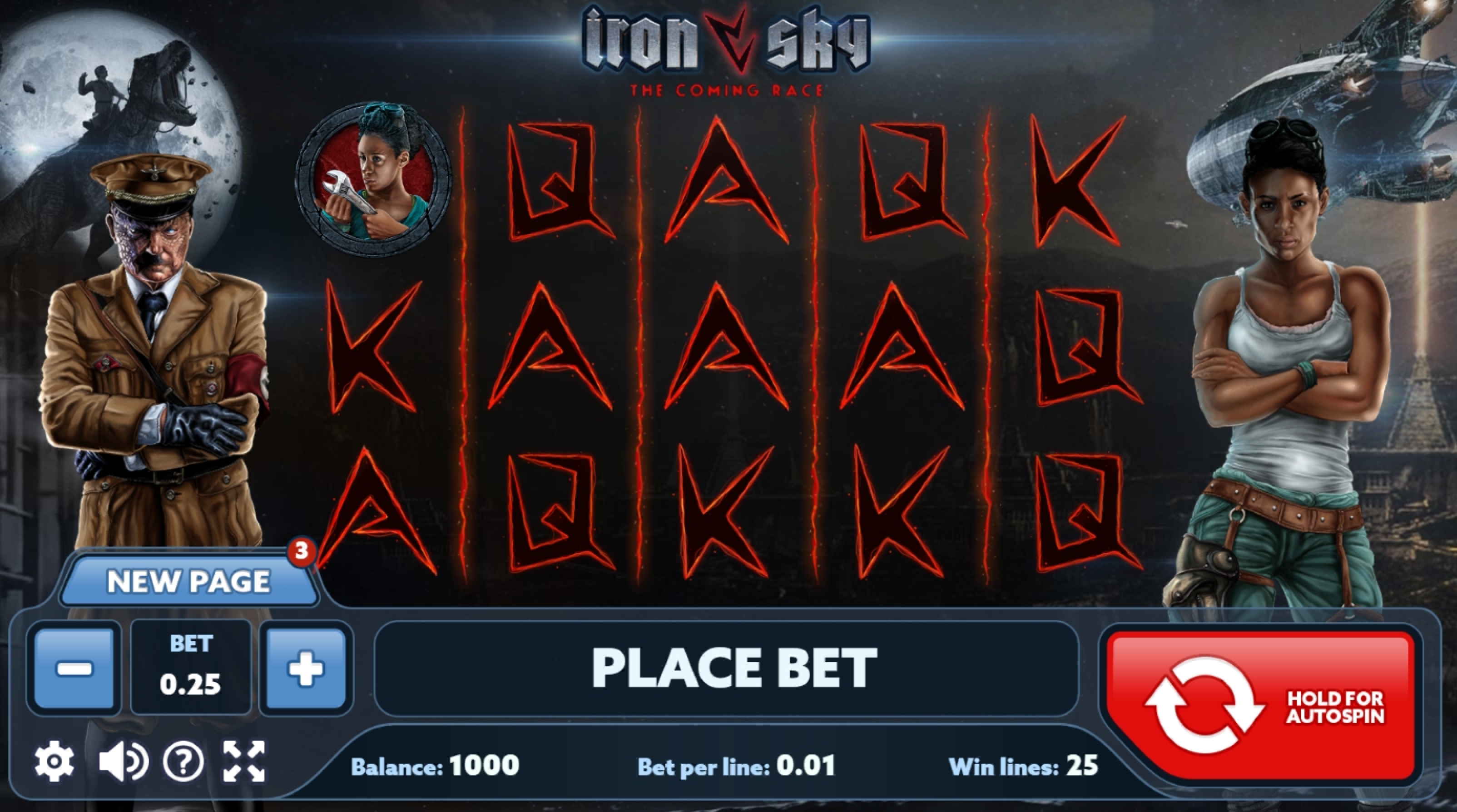 Reels in Iron Sky Slot Game by PlayPearls