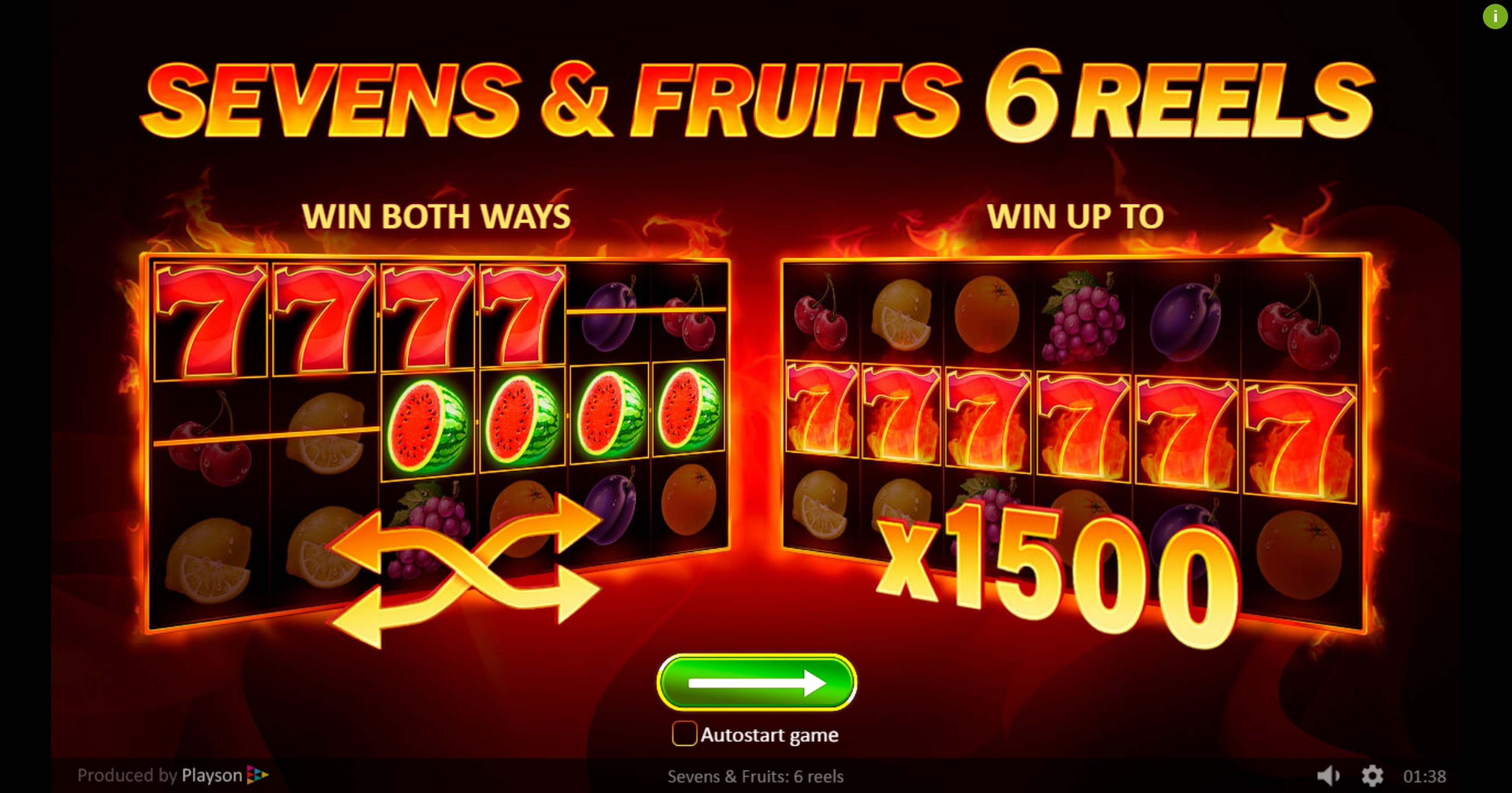 Play Sevens and Fruits: 6 Reels Free Casino Slot Game by Playson