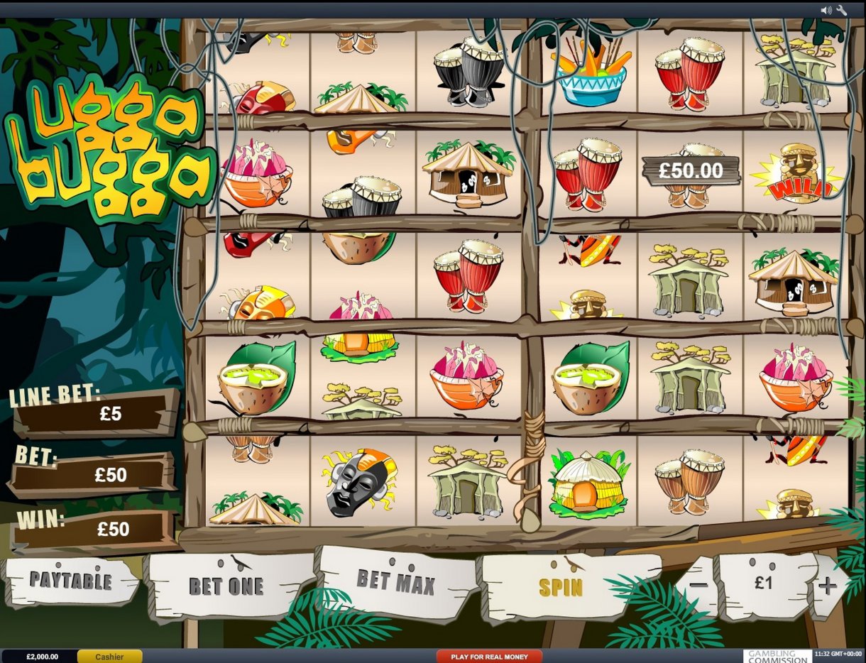 Ugga Bugga demo play, Slot Machine Online by Playtech Review