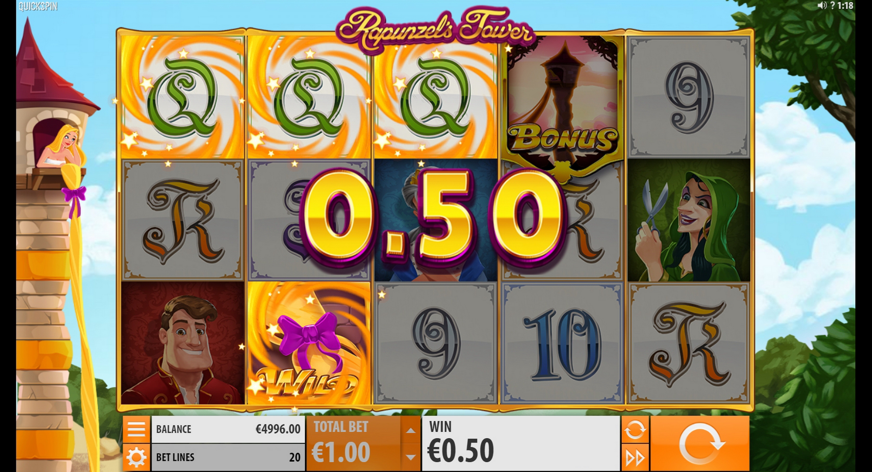 Win Money in Rapunzel's Tower Free Slot Game by Quickspin