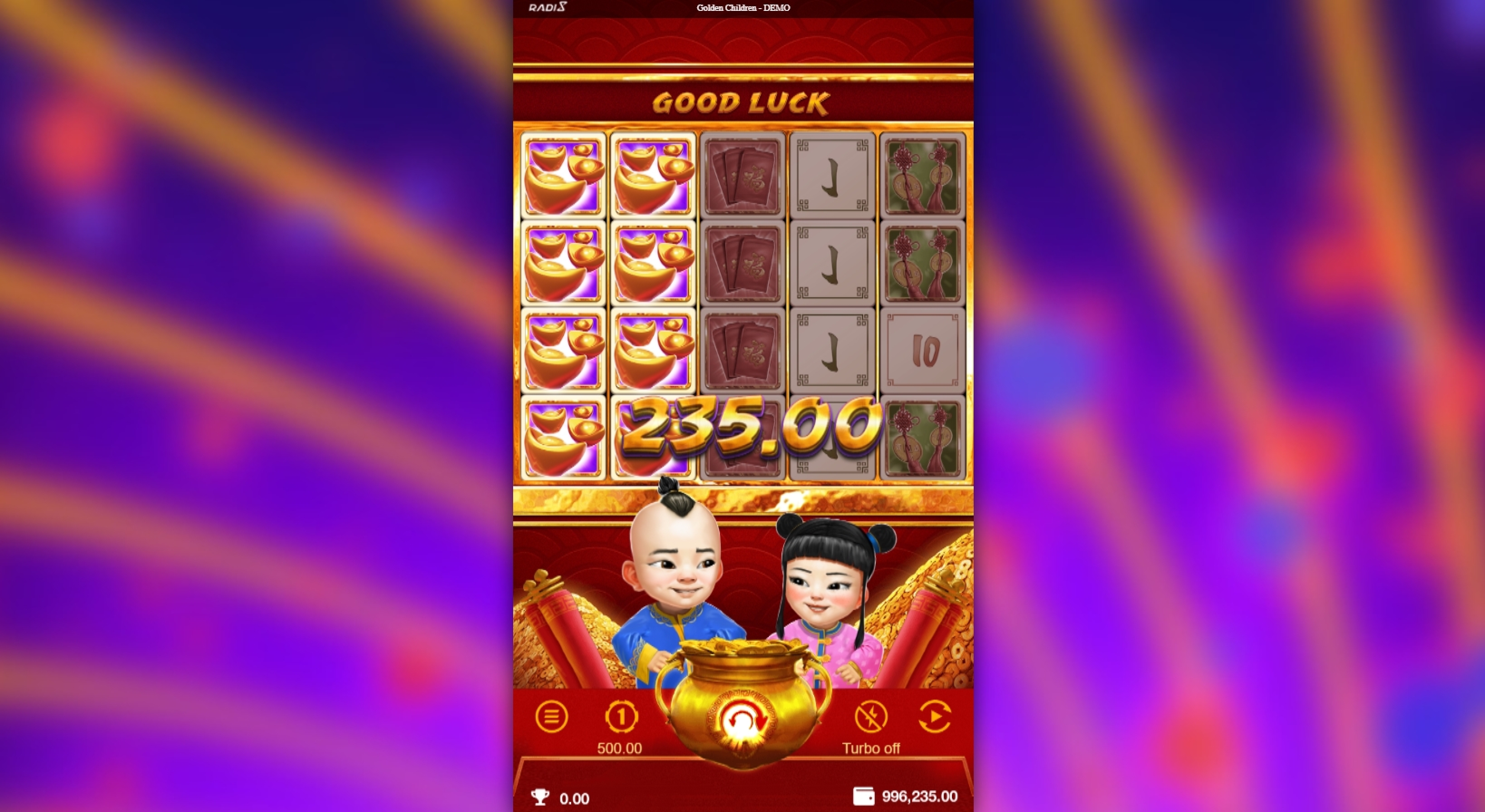 Win Money in Golden Children Free Slot Game by Radi8