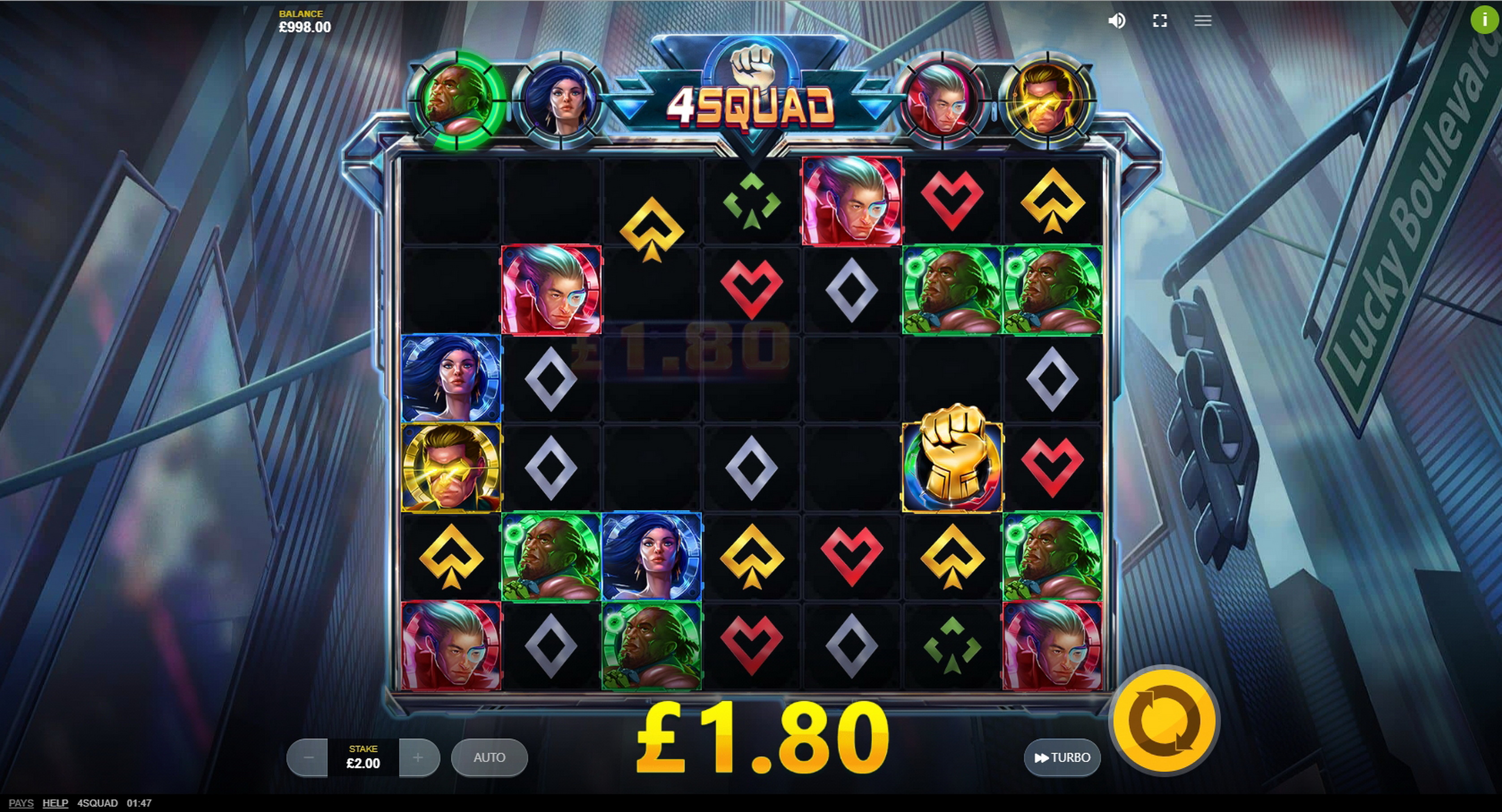 Win Money in 4Squad Free Slot Game by Red Tiger Gaming