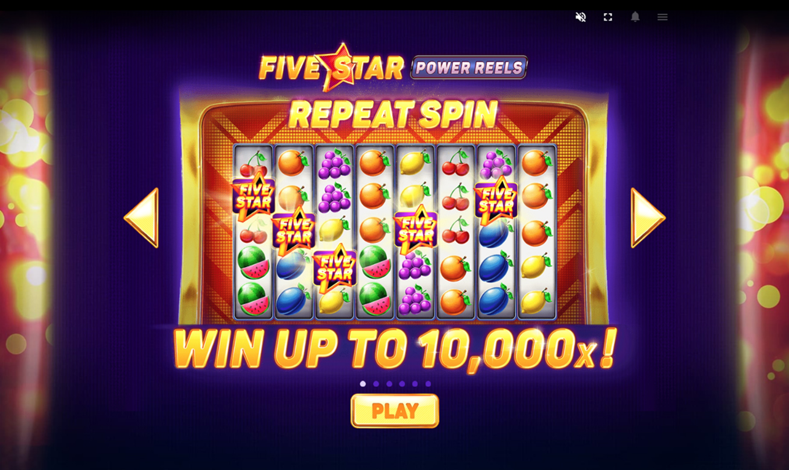 Reels in Five Star Power Reels Slot Game by Red Tiger Gaming