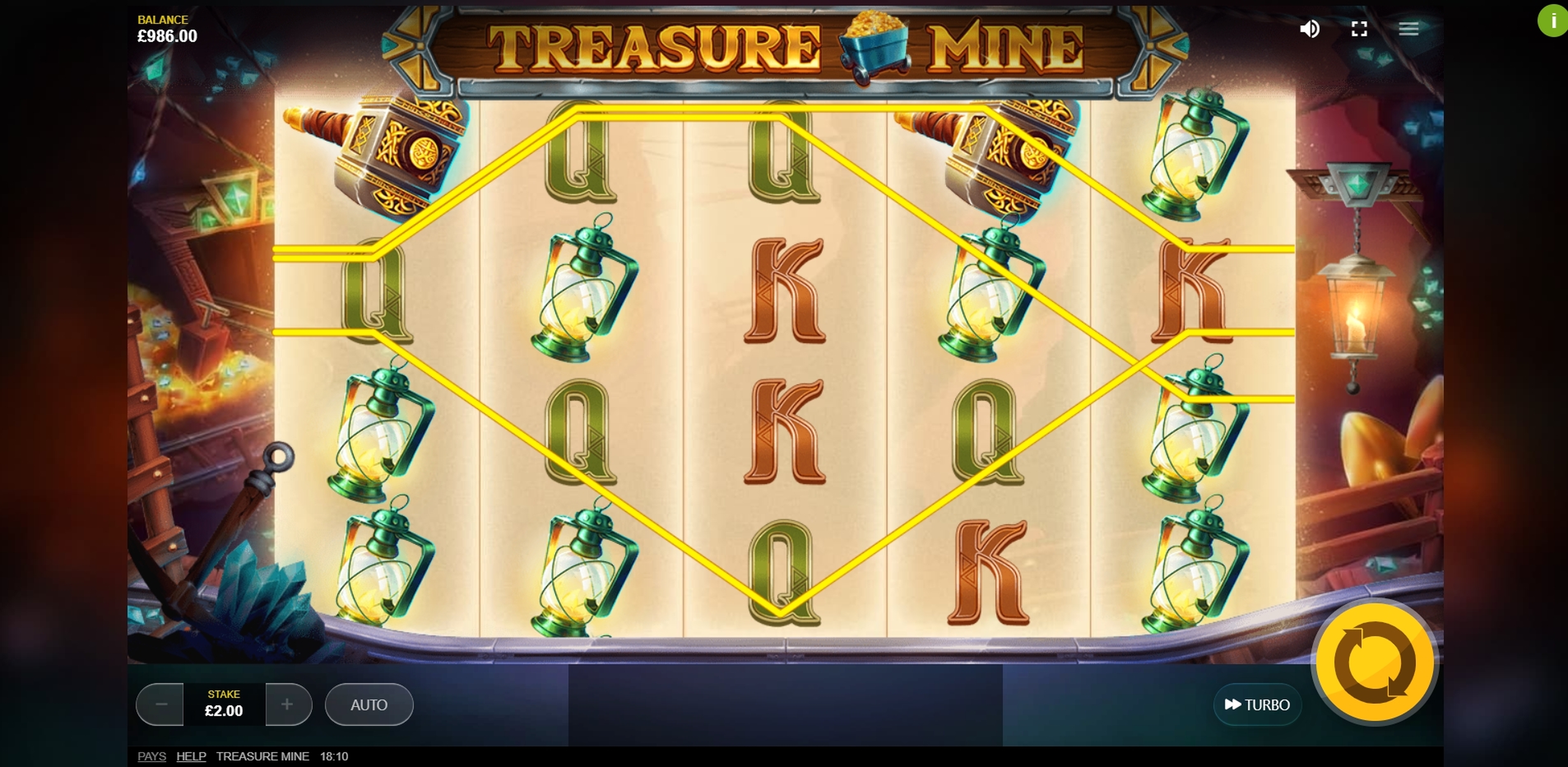 Win Money in Treasure Mine Free Slot Game by Red Tiger Gaming