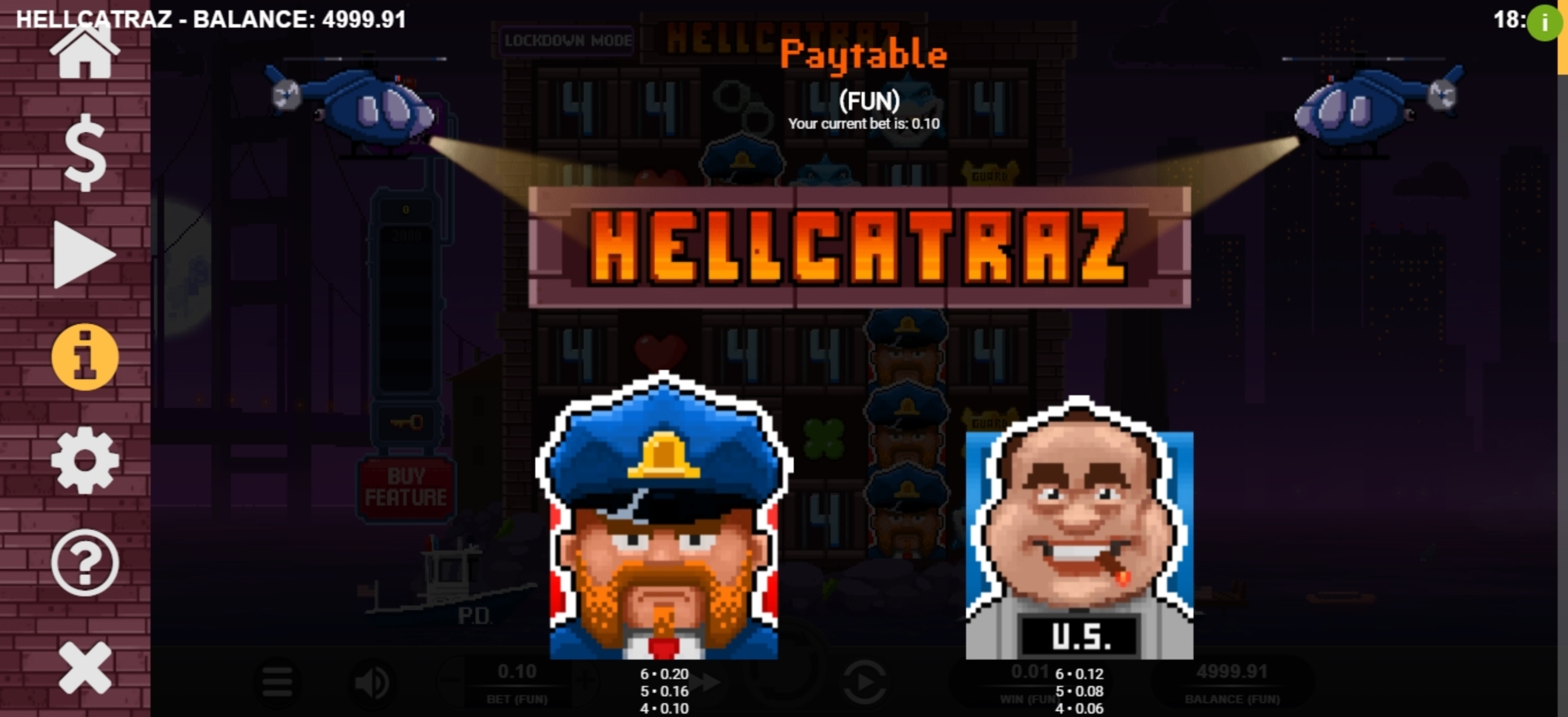 Info of Hellcatraz Slot Game by Relax Gaming